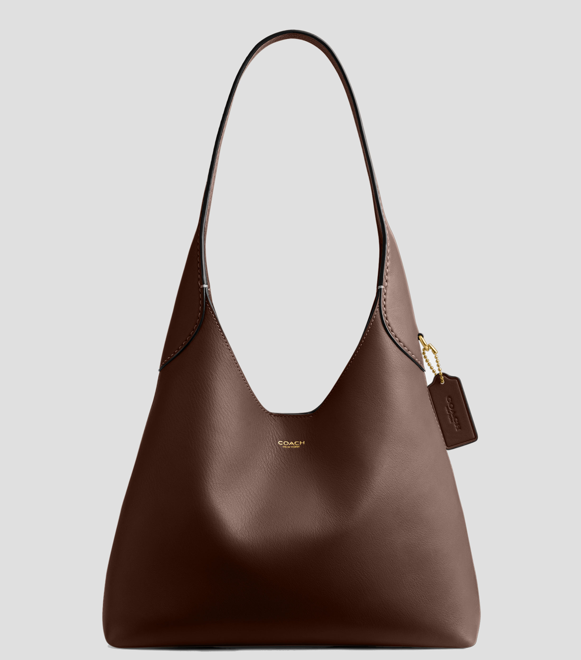 Bolsa shoulder café en piel Brooklyn 28 lisa Mujer