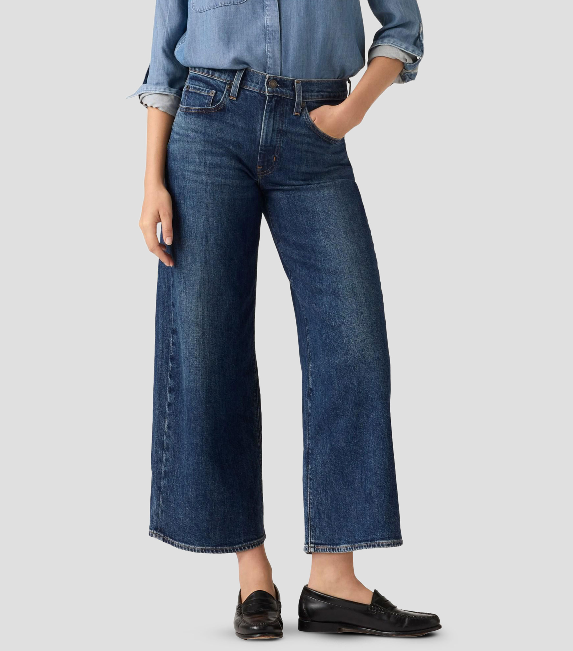 Jeans Regular liso Mujer
