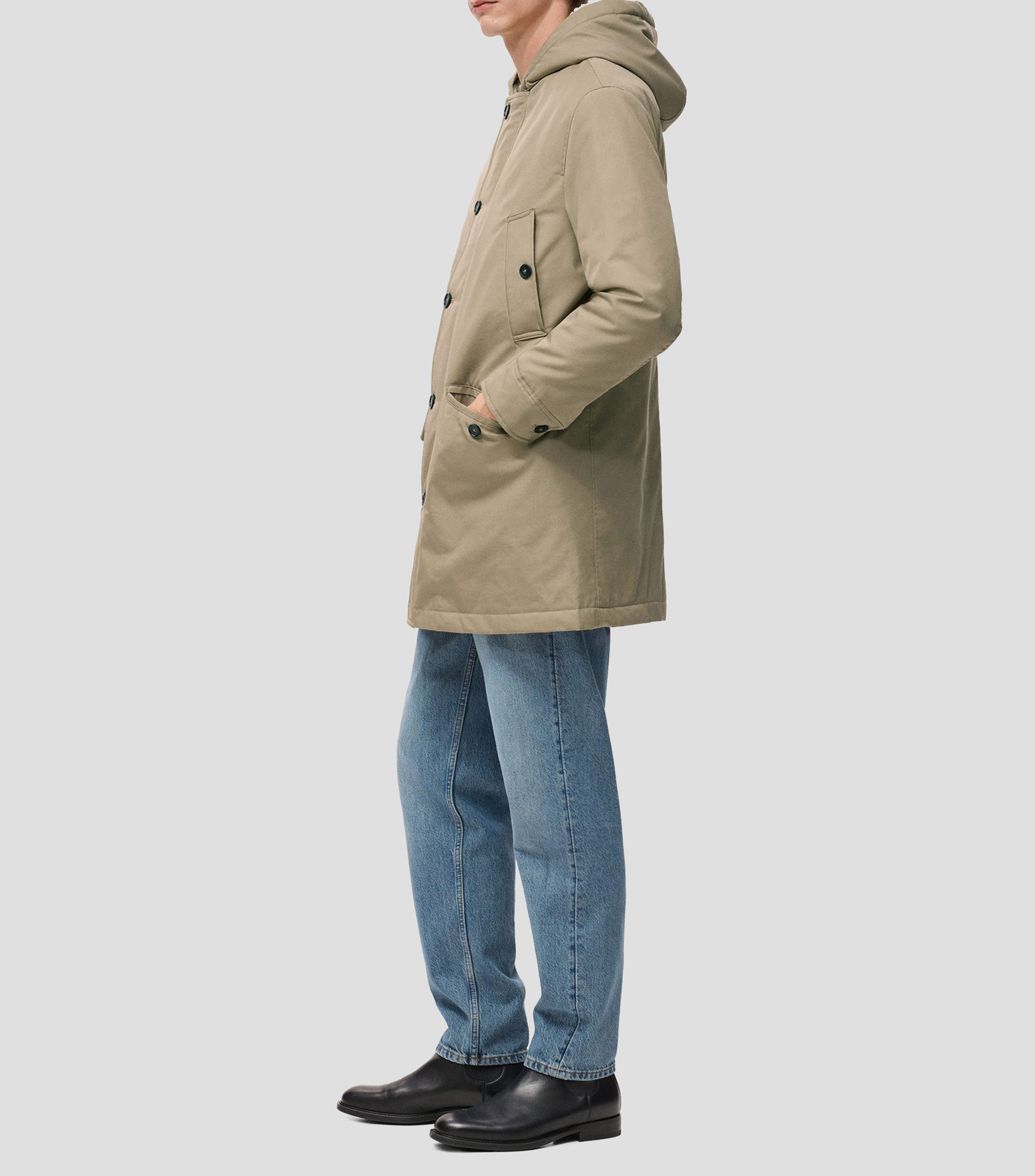 Parka con capucha Hombre