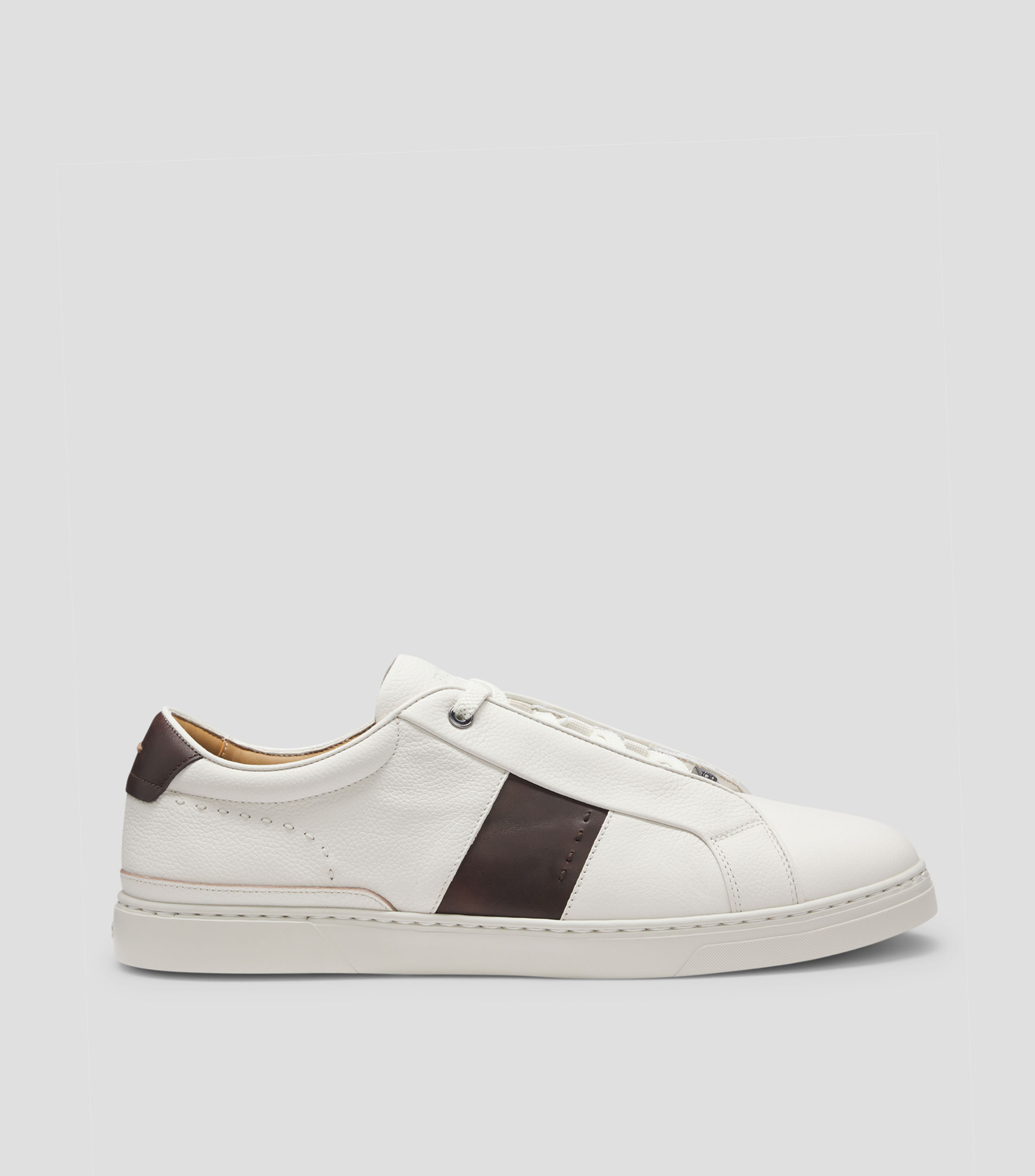 Tenis Boss de piel Gary con panel lateral en contraste Hombre