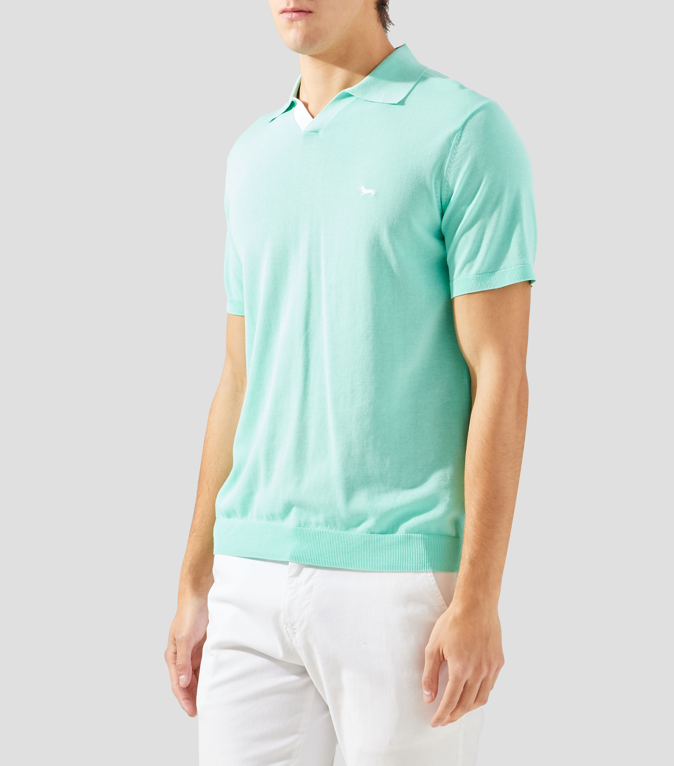 Playera polo manga corta lisa Hombre
