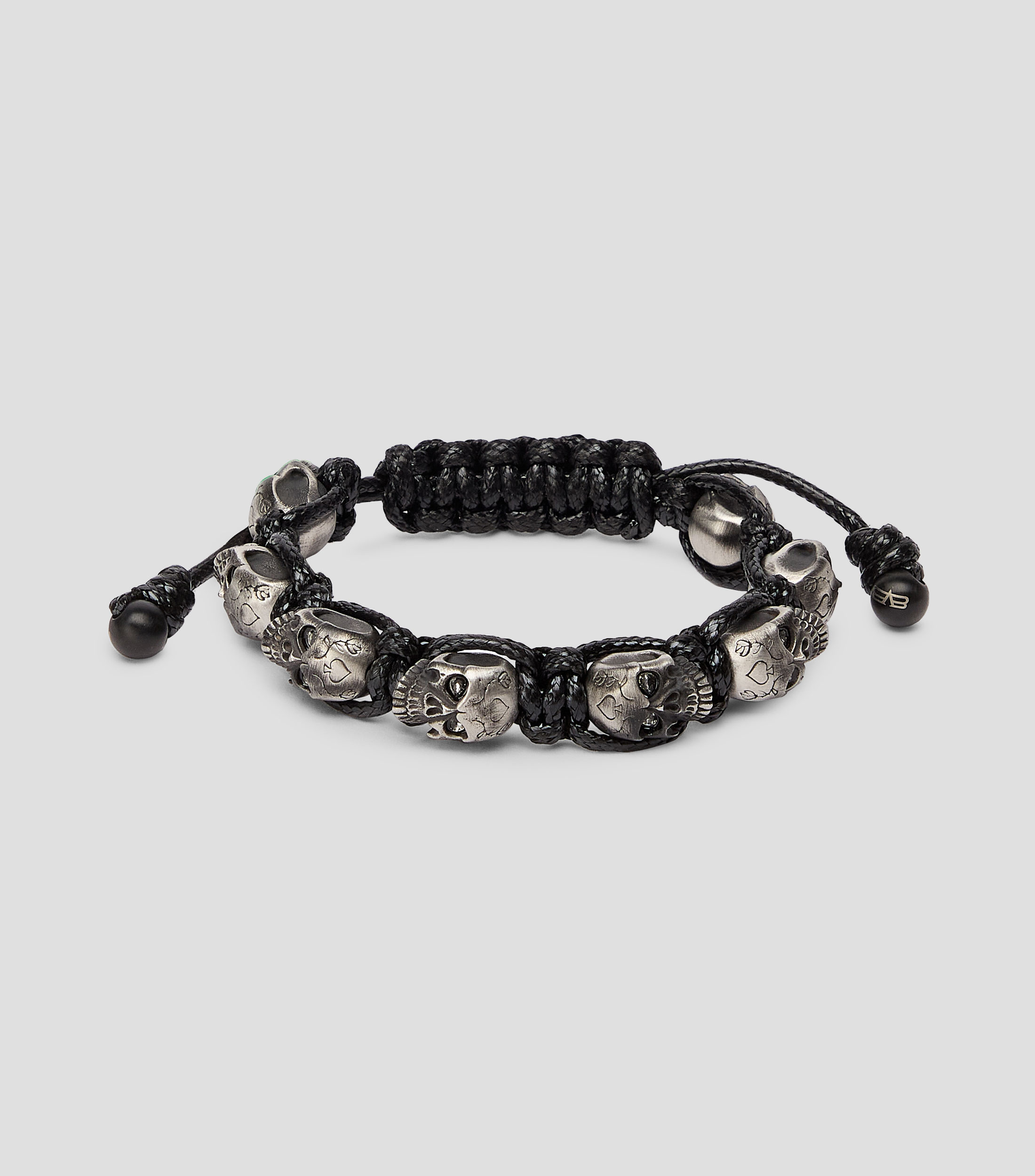 Pulsera con Incrustaciones de Calaveras Hombre