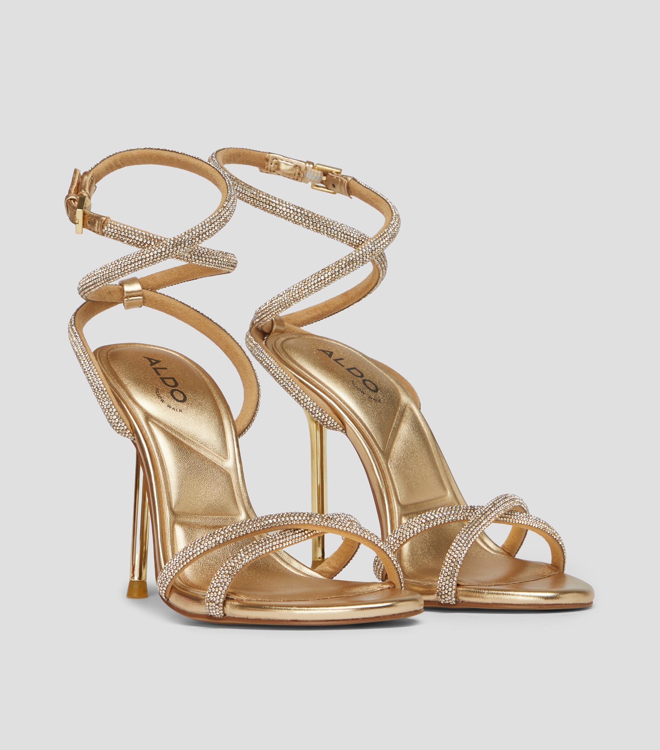 Sandalias con tacón alto delgado Mujer