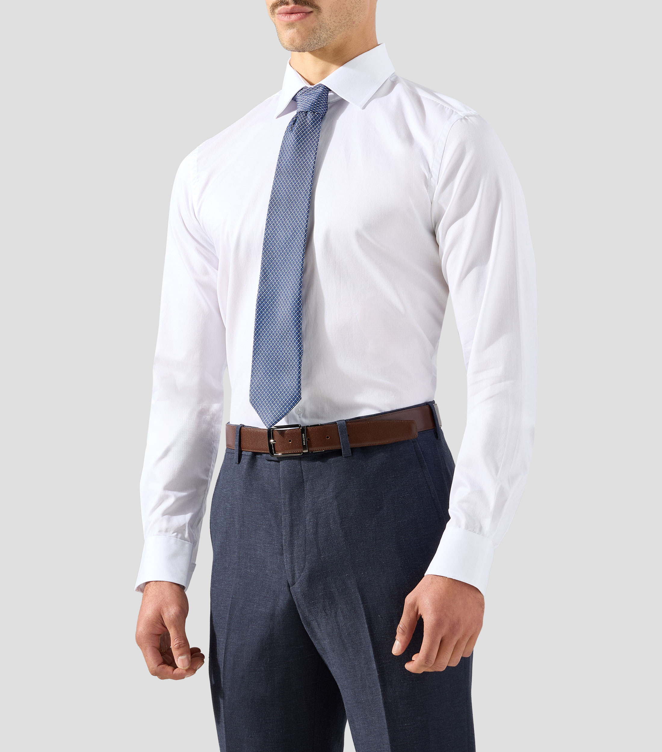 Camisa lisa manga larga Hombre
