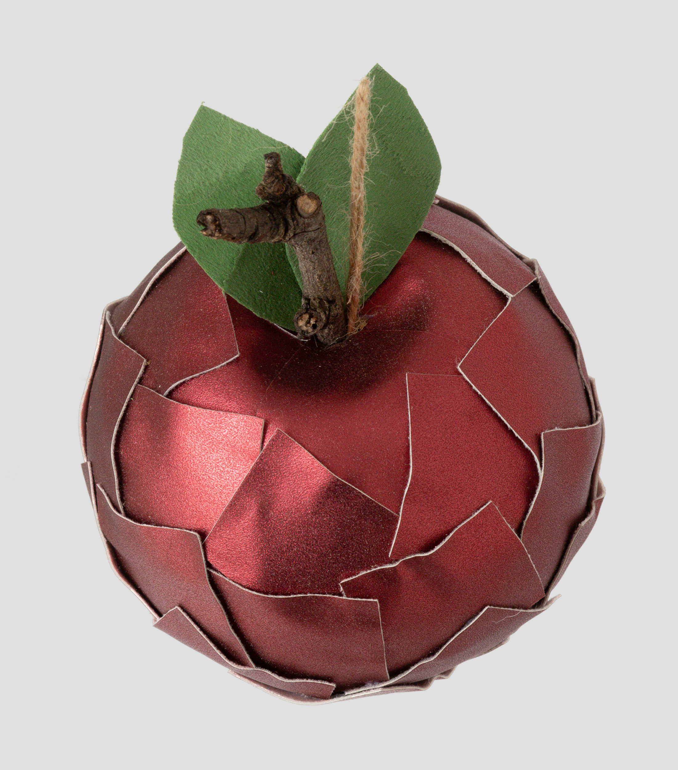 Ornamento navideño Manzana Ross Mediano en textil