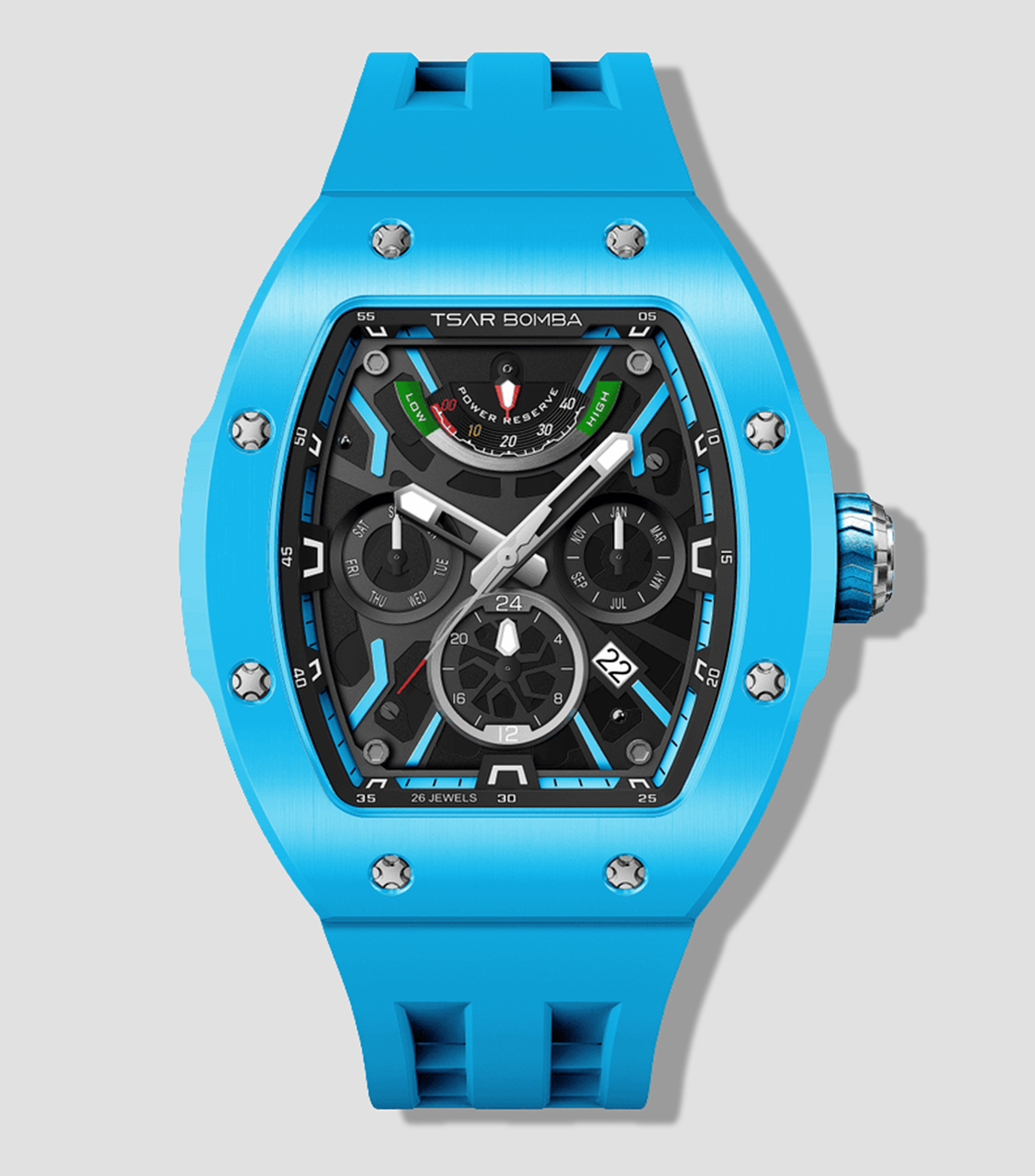 Reloj para Hombre Atomic-Edición Cerámica Completa casual azul