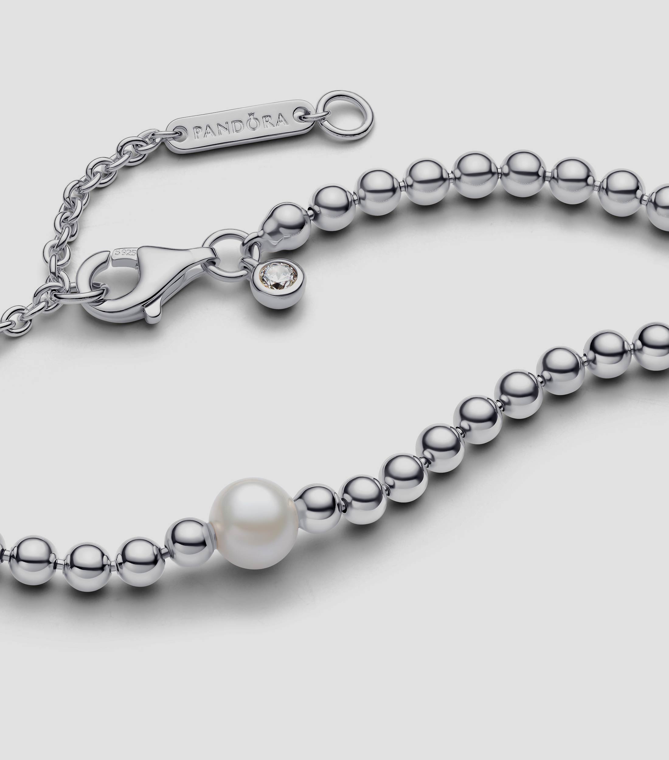 Collar en plata .925 con perla Mujer