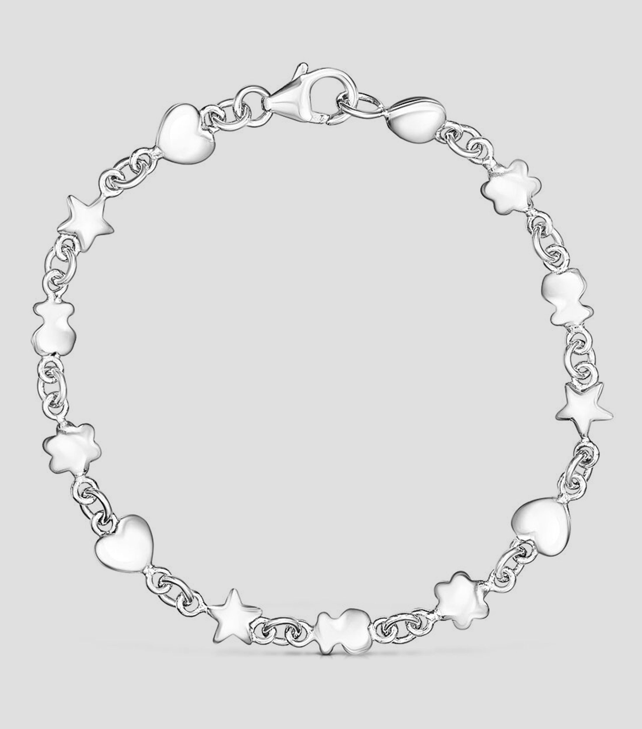Pulsera en plata con motivos mixtos Mini Icons Mujer