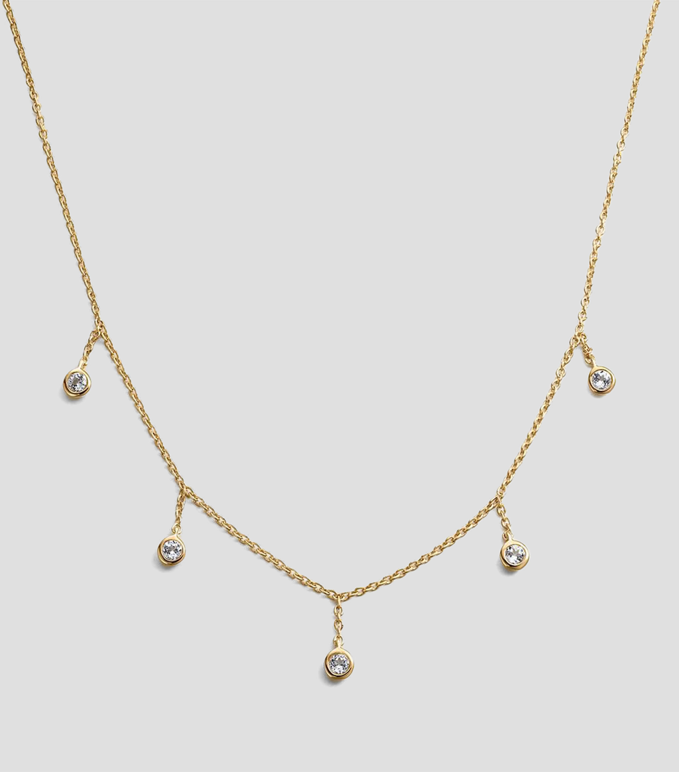Collar en plata .925 con topacio blanco Mujer