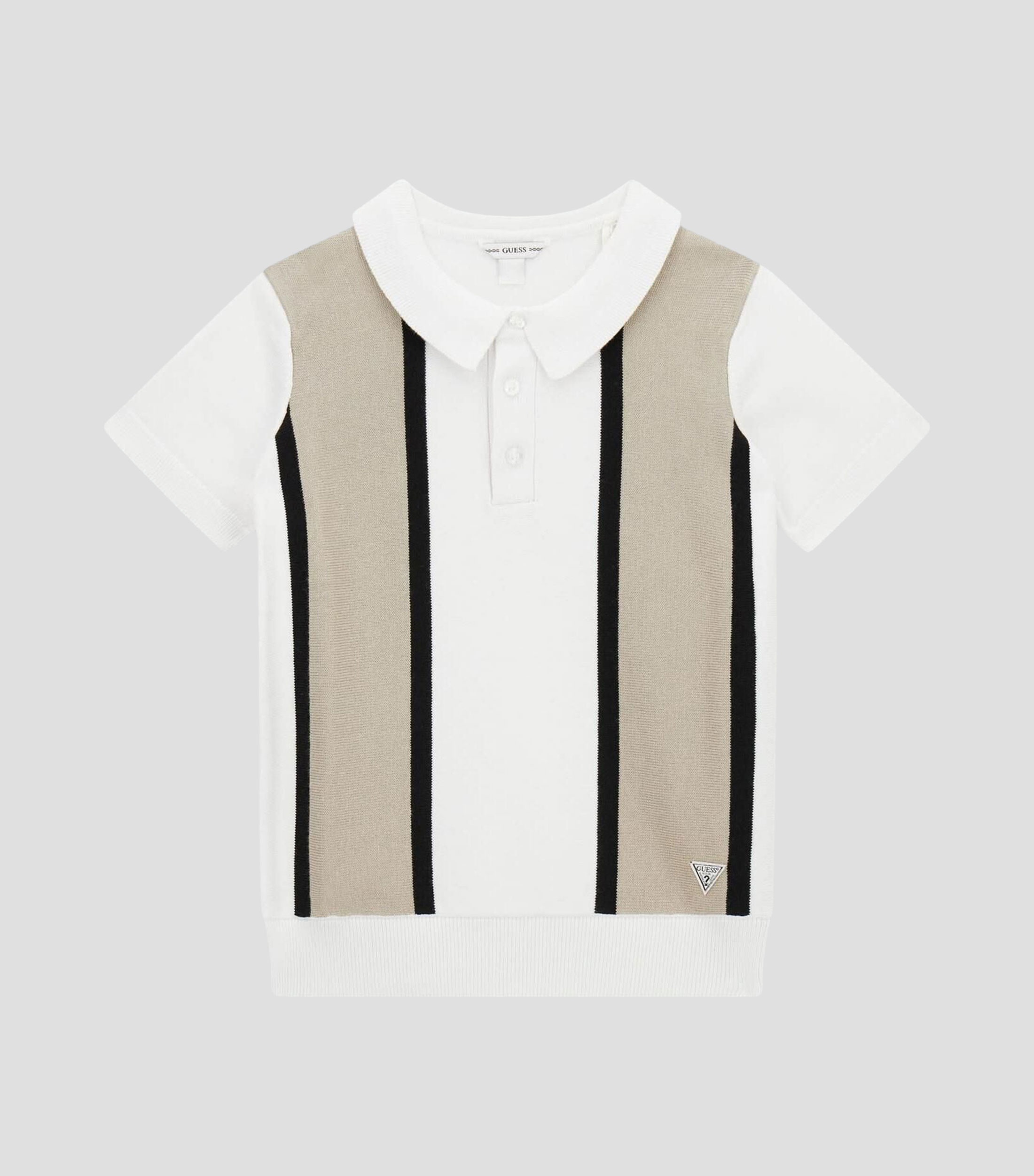 Playera tipo Polo manga corta con franjas Niño