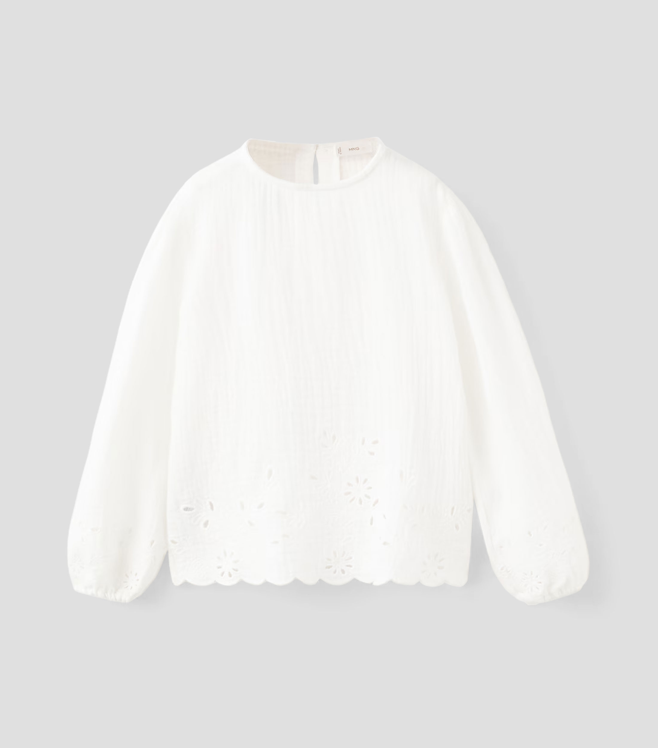 Blusa lisa manga larga Niña