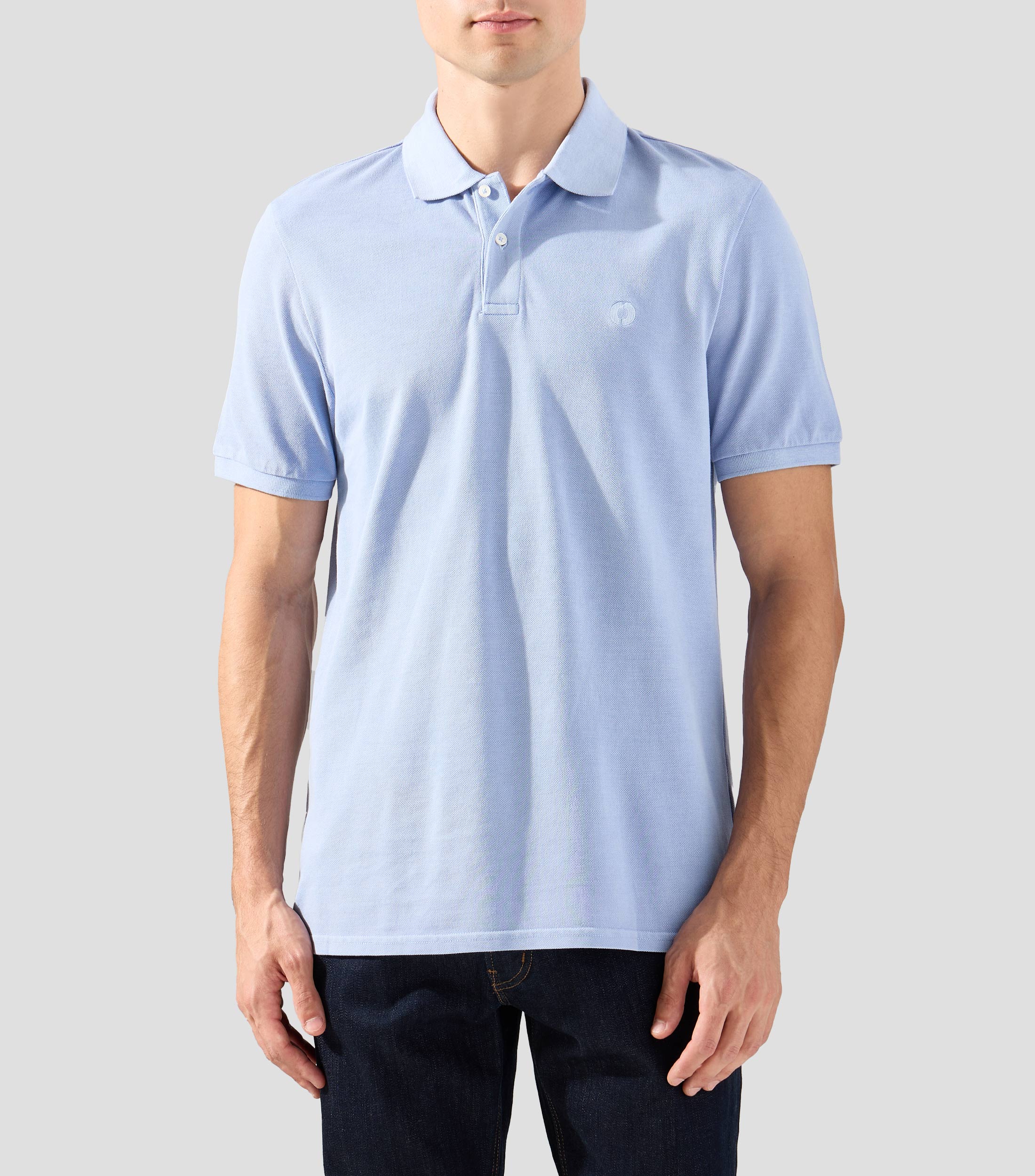 Playera tipo polo manga corta lisa Hombre