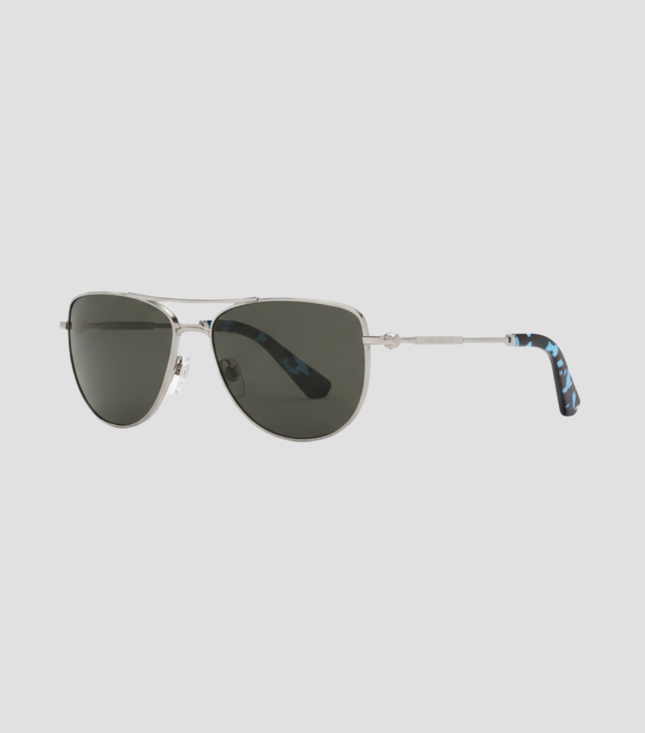 Lentes de sol aviador Metal Logo plateados Unisex