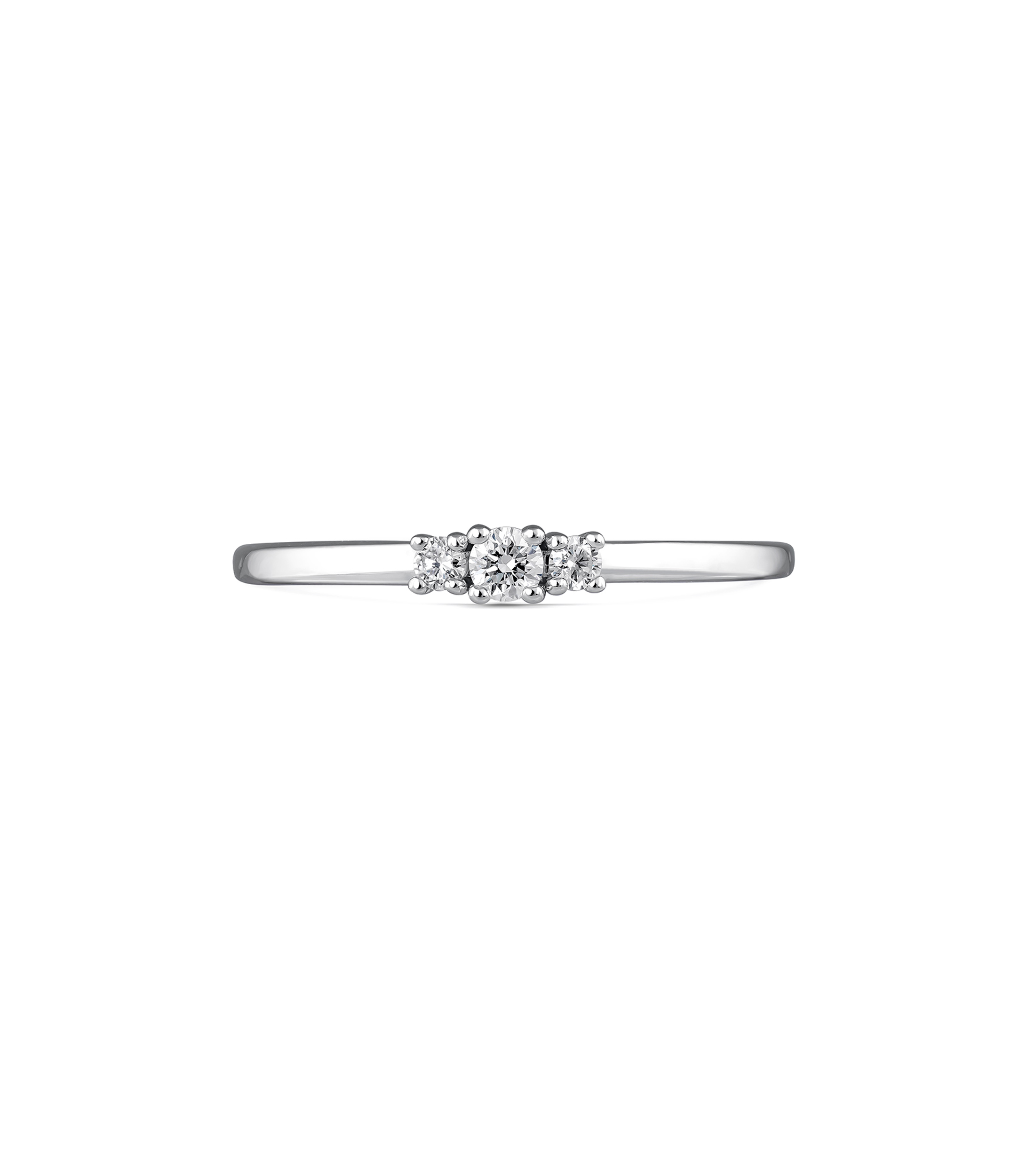 Anillo en oro blanco de 18 kilates con diamantes Mujer