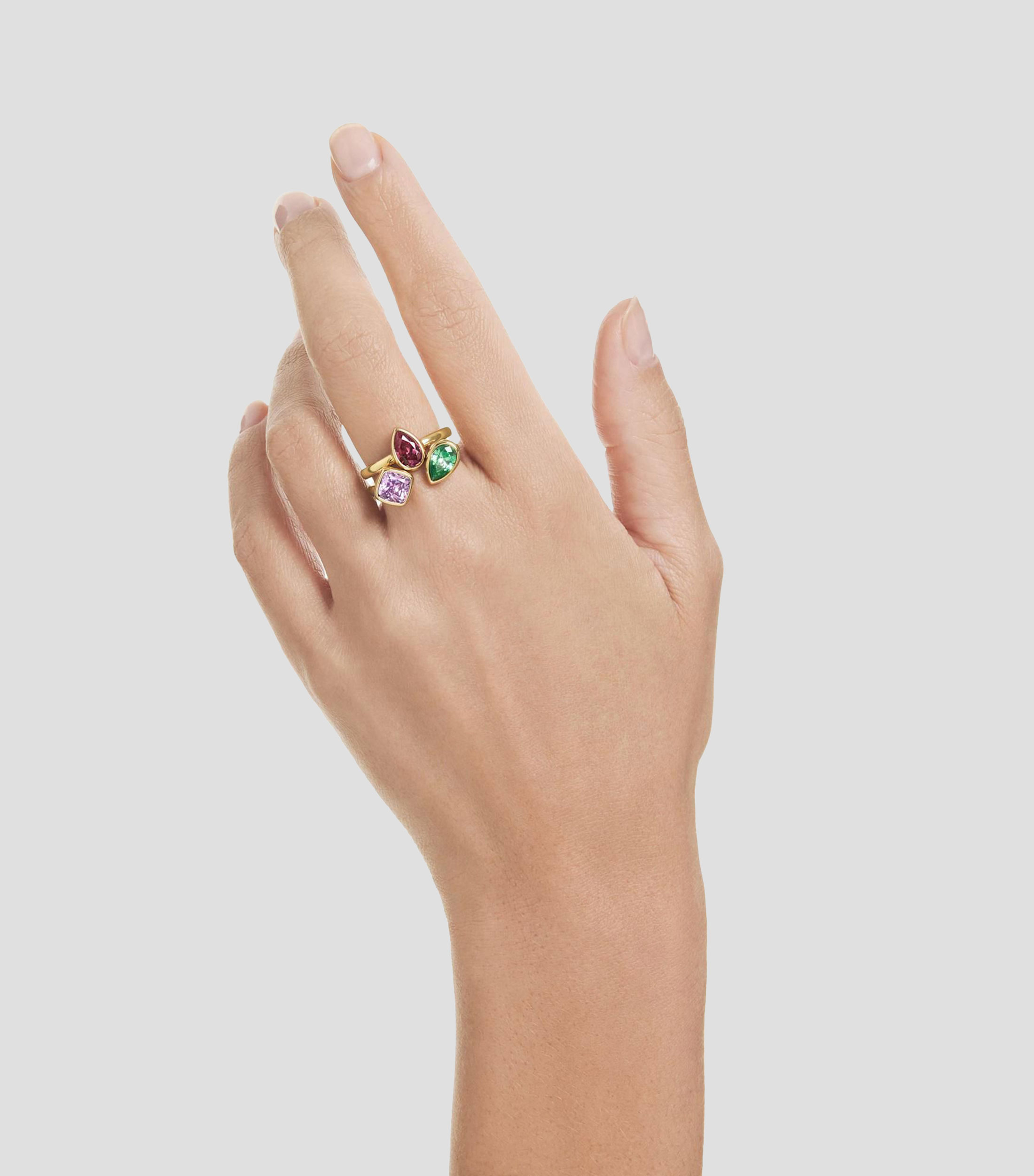 Anillo Imber con cristales multicolor Mujer
