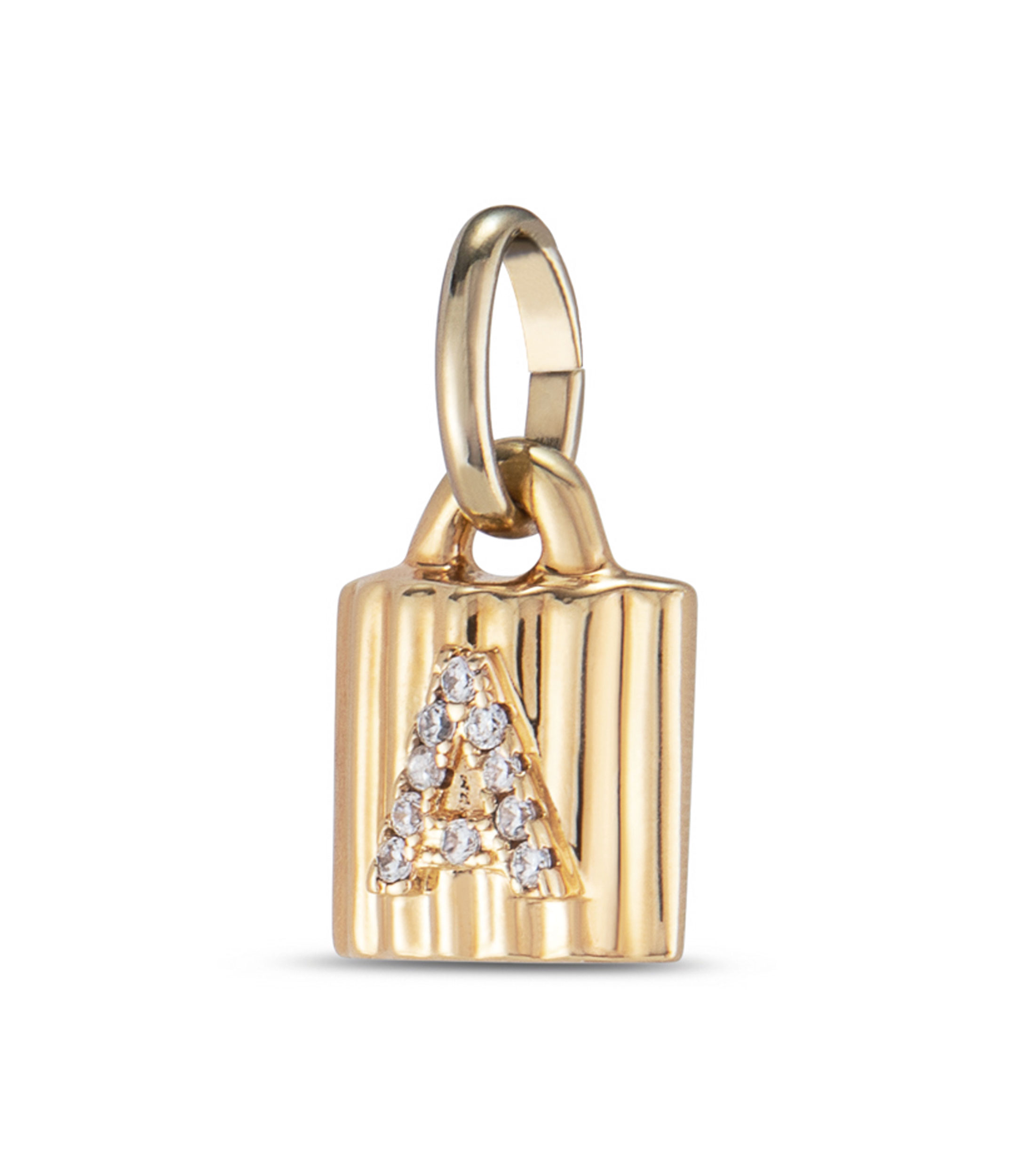 Charm dorado de candado Personalization Mujer