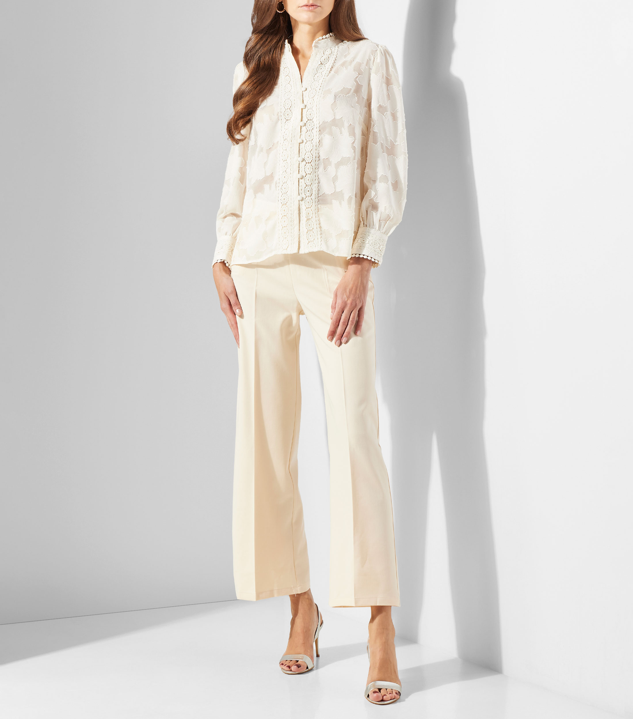 Camisa lisa manga larga Mujer