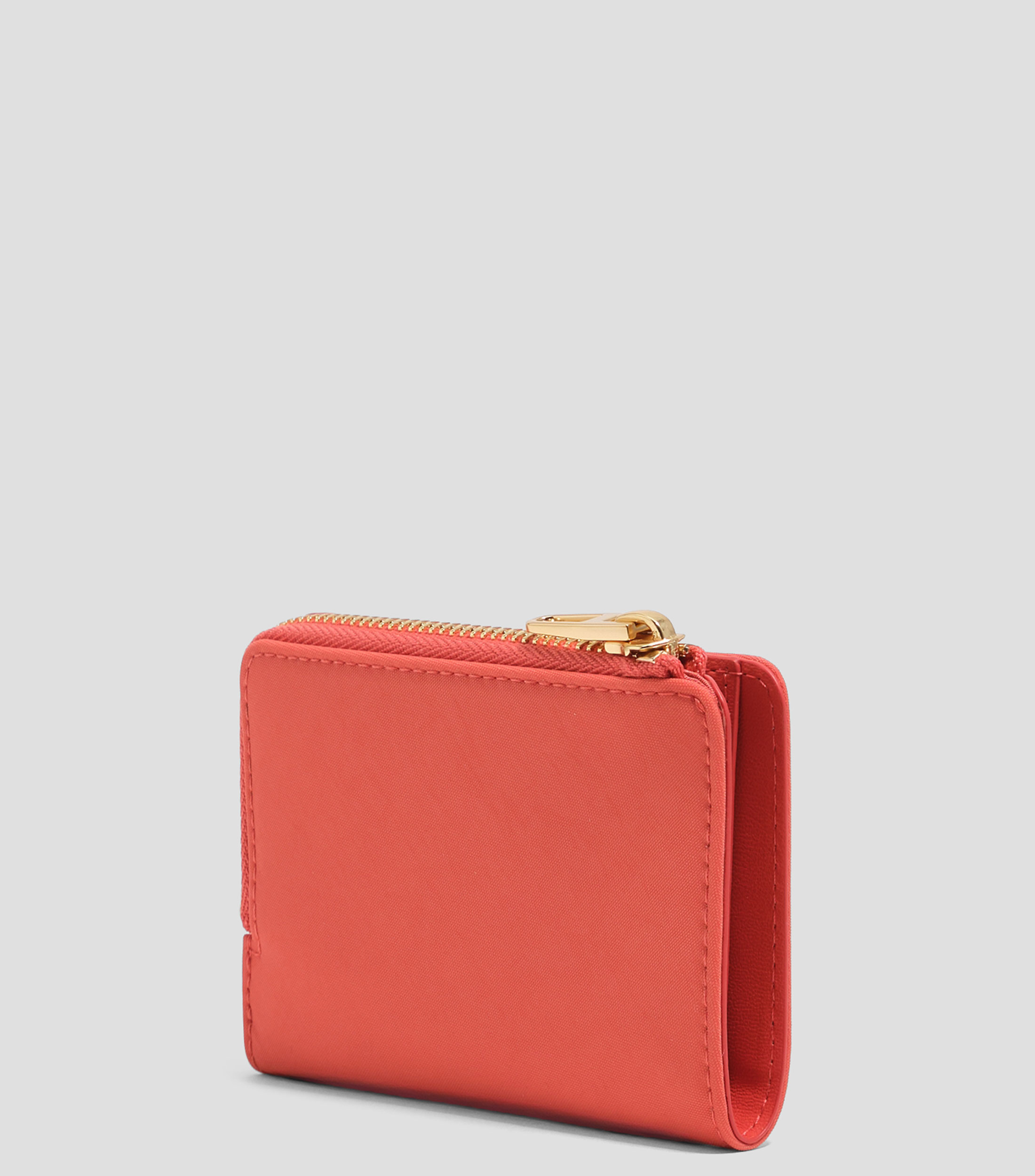 Cartera compacta nylon coral Mujer
