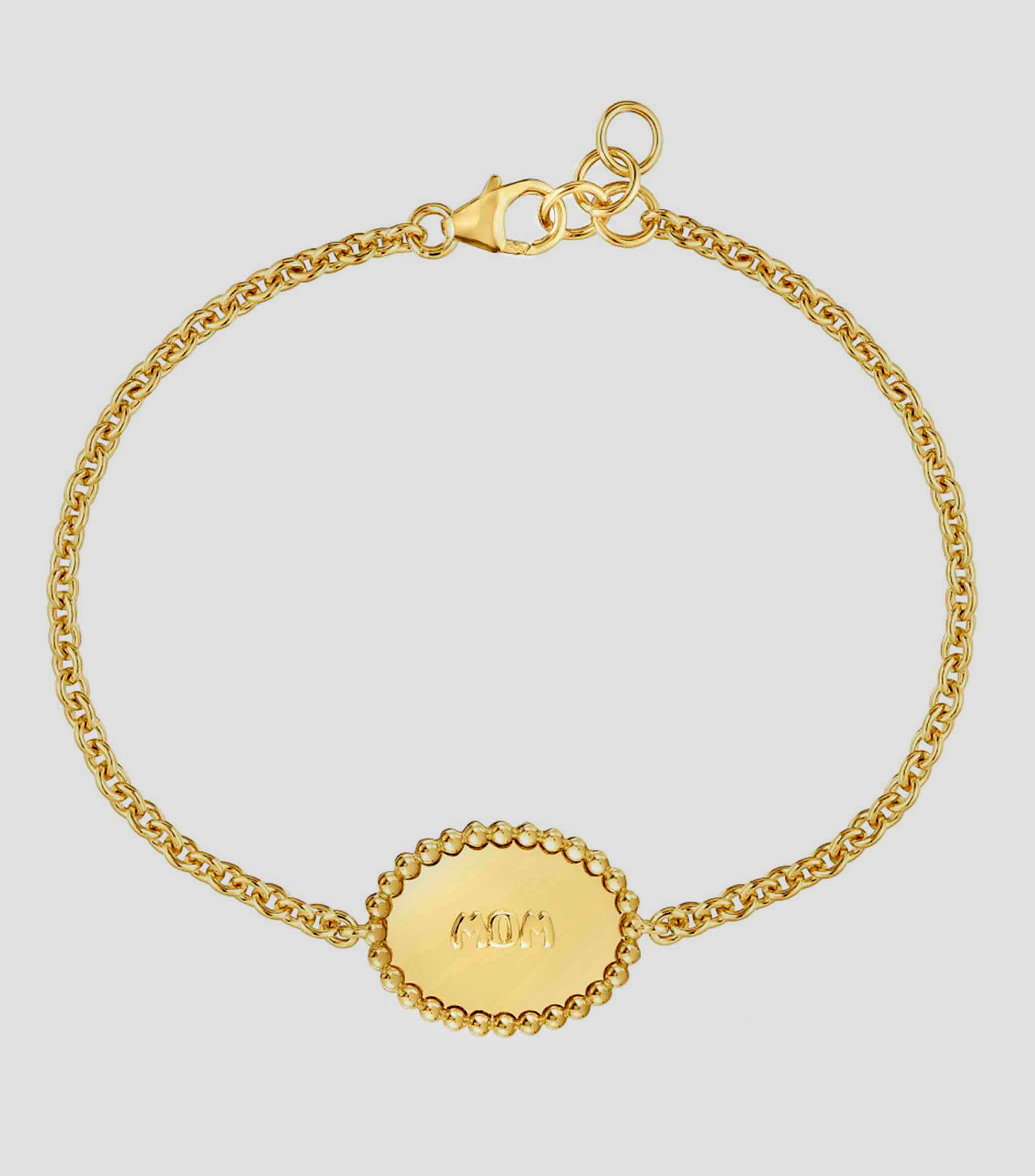 Pulsera en plata de primera ley con placa Mujer
