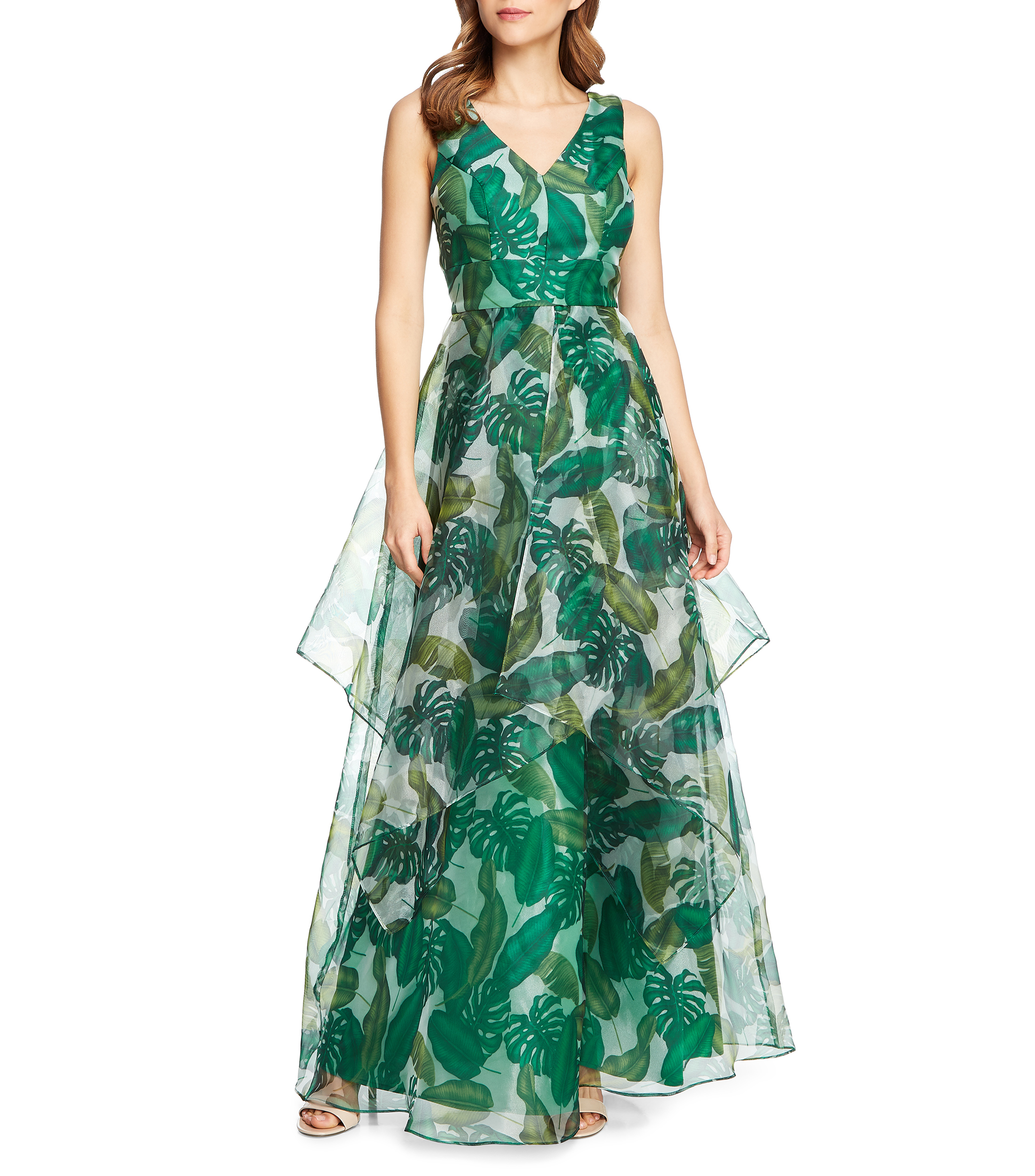 Eva Brazzi Vestido largo con hojas Mujer - El Palacio de Hierro