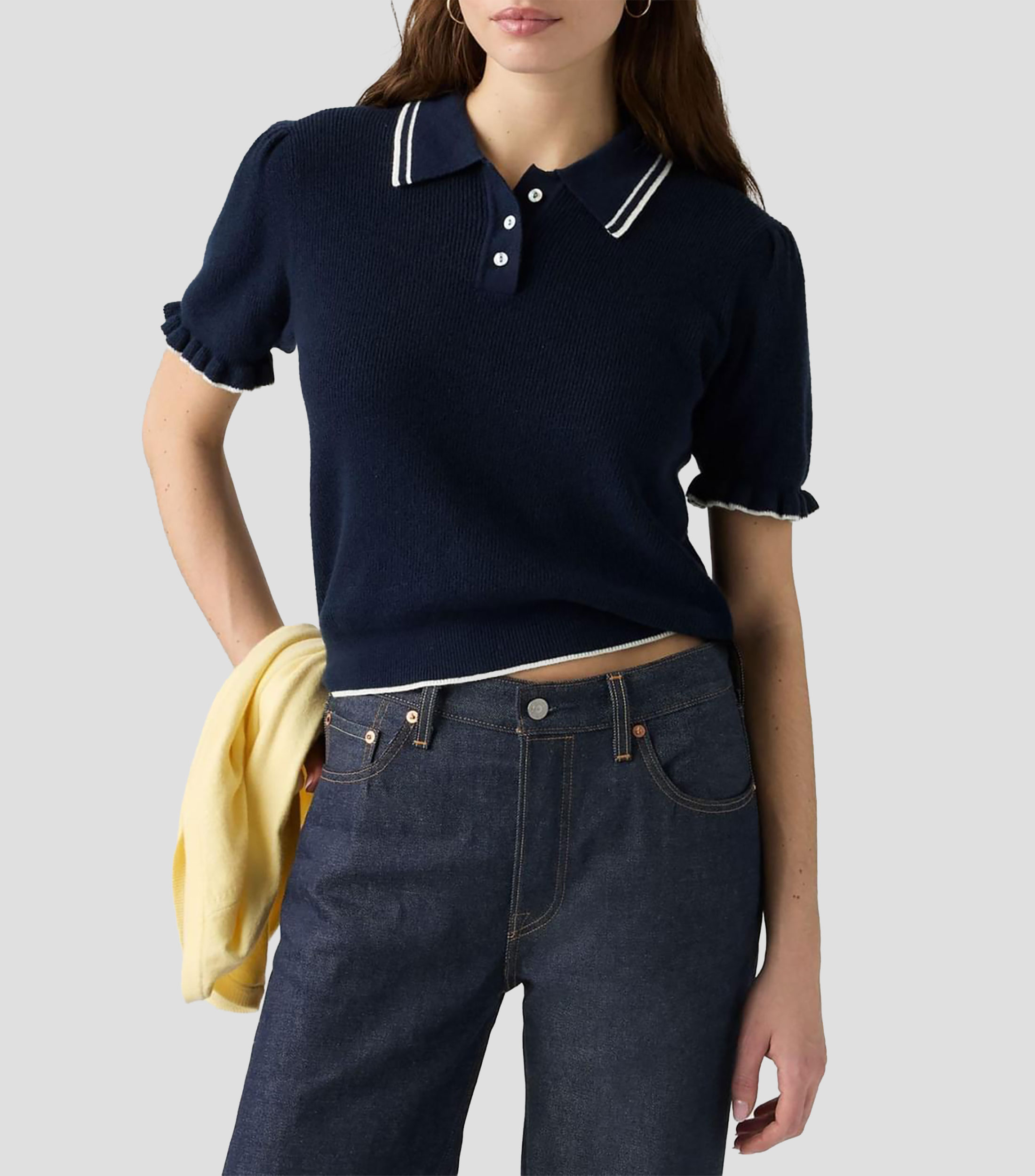 Suéter cuello polo Mujer