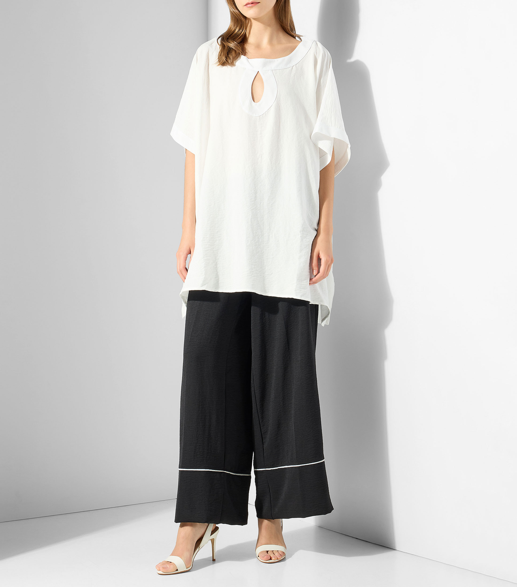 Kaftan liso manga corta Mujer