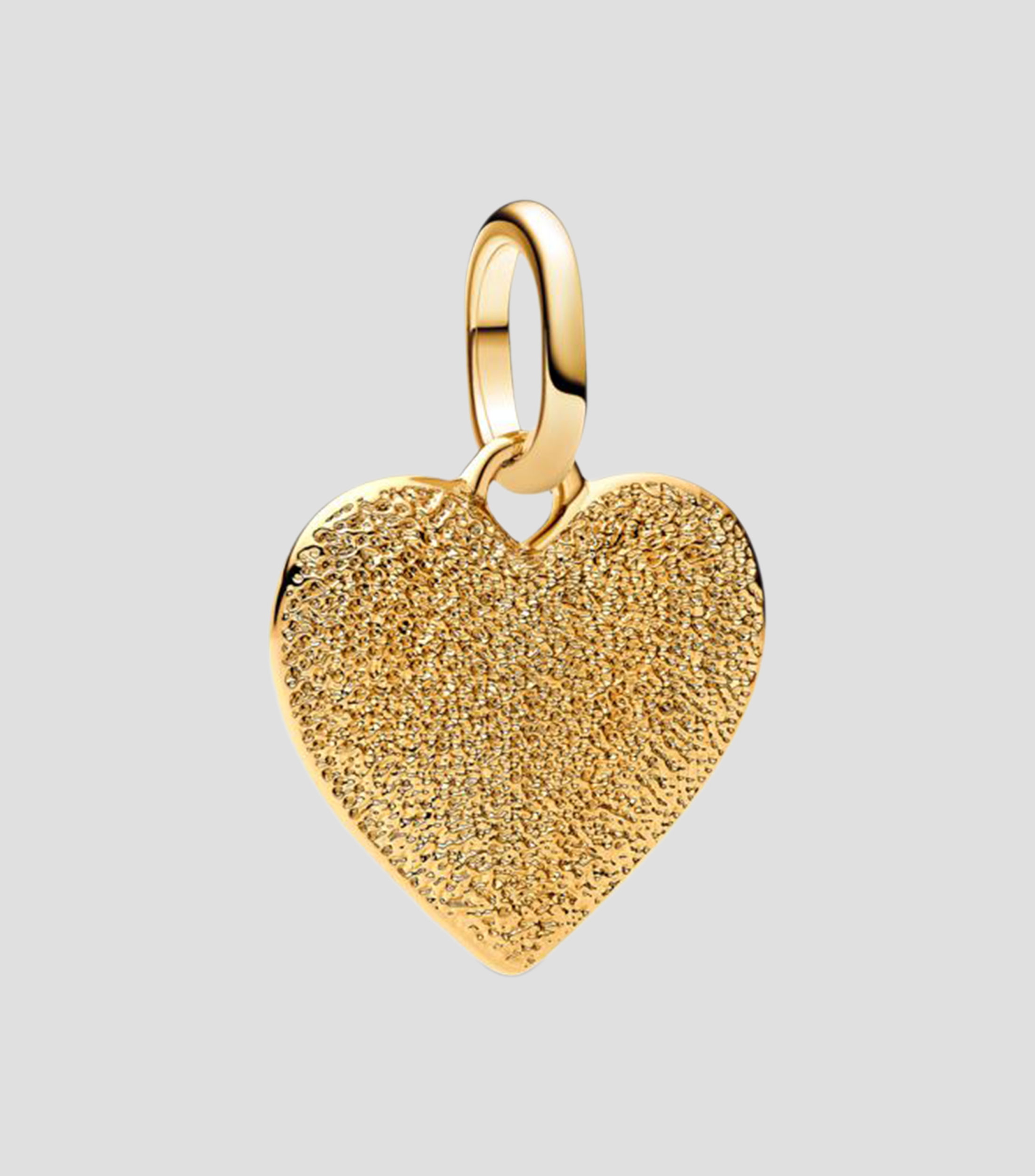 Charm corazón medallion con textura Unisex