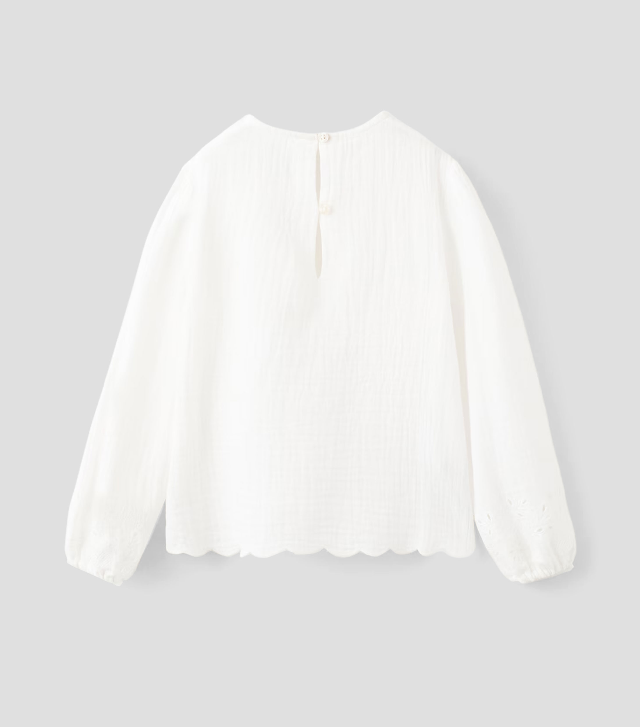 Blusa lisa manga larga Niña