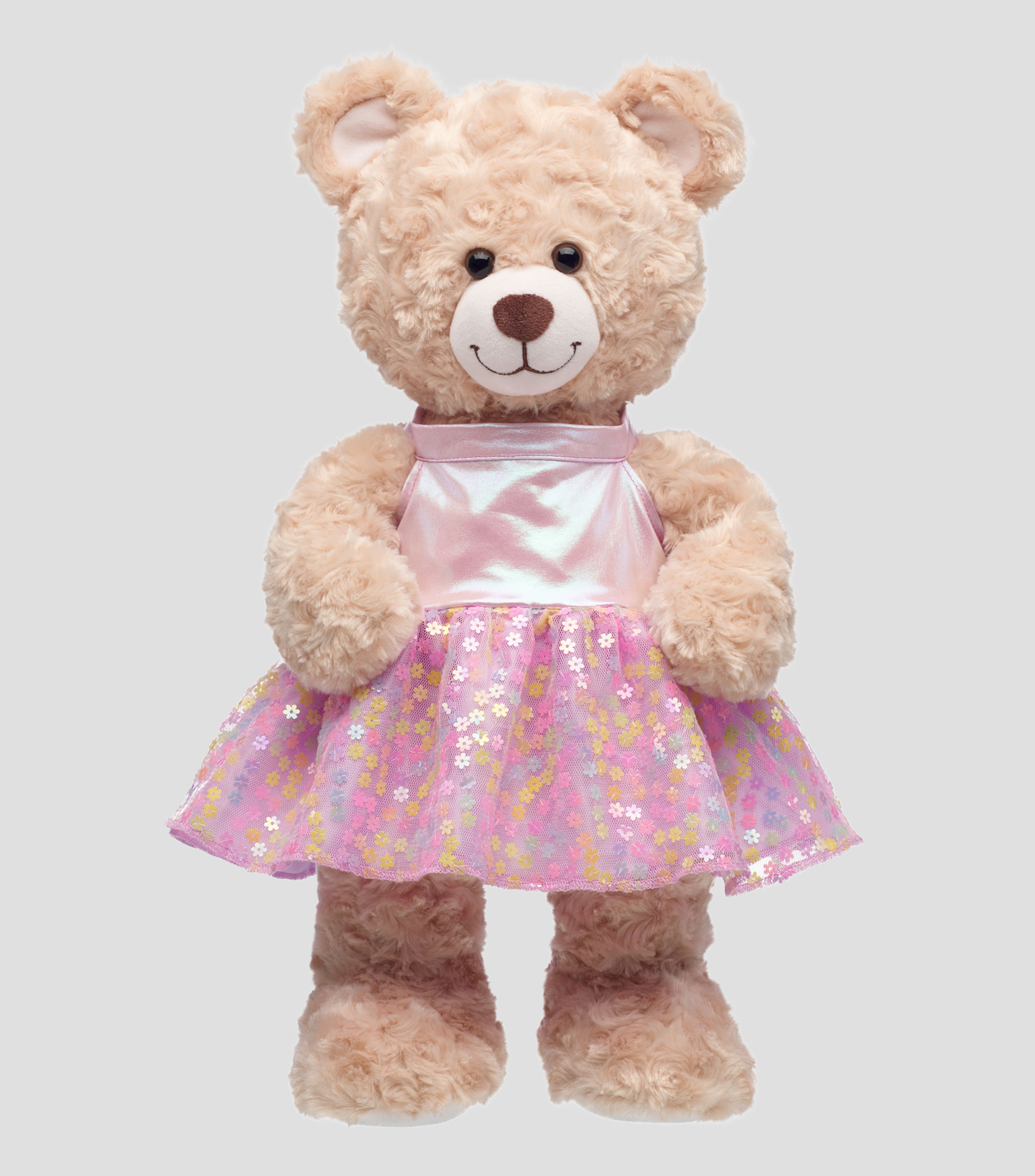 Vestido rosa con lentejuelas para peluche