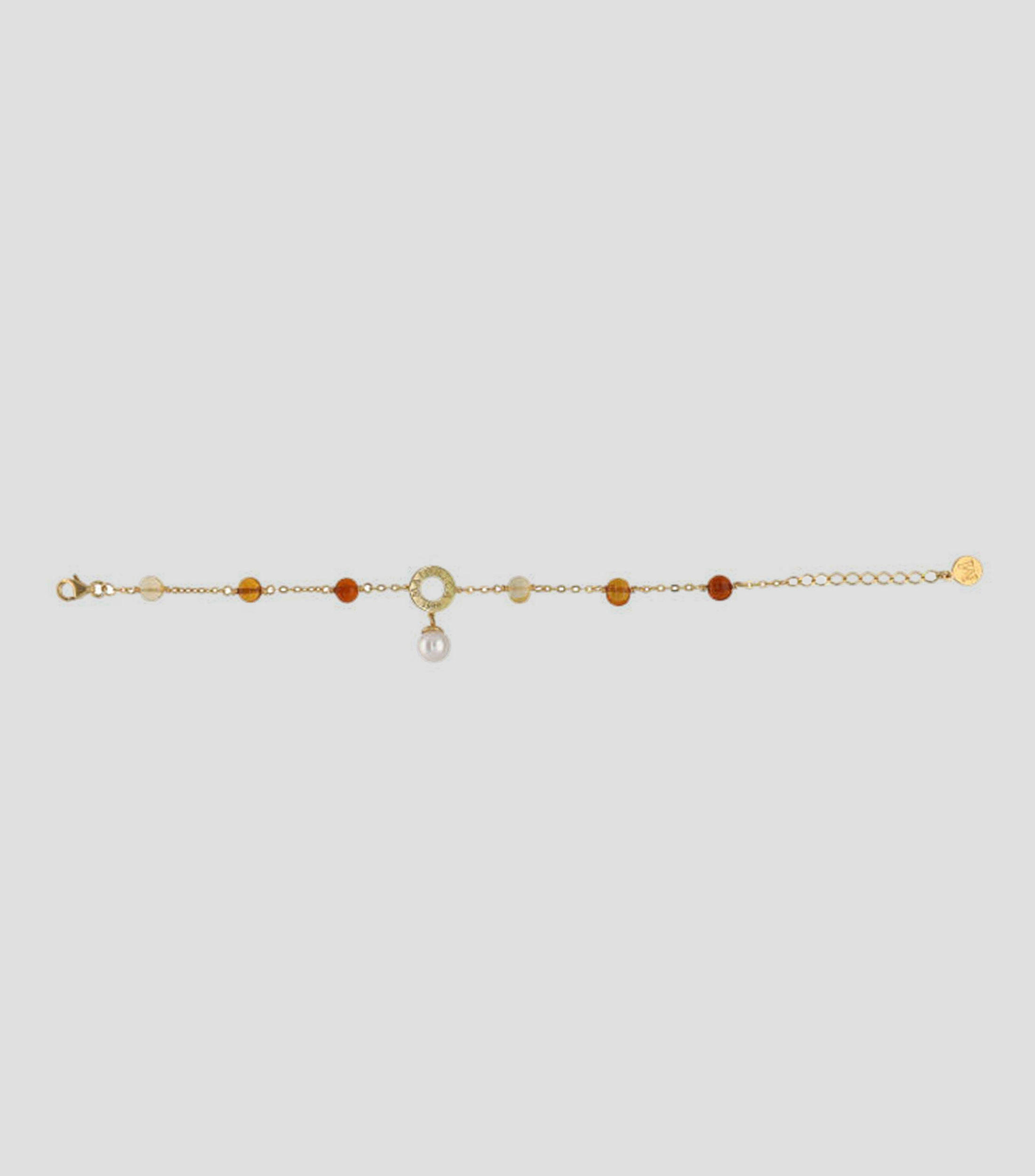 Pulsera en plata con Perla Mujer