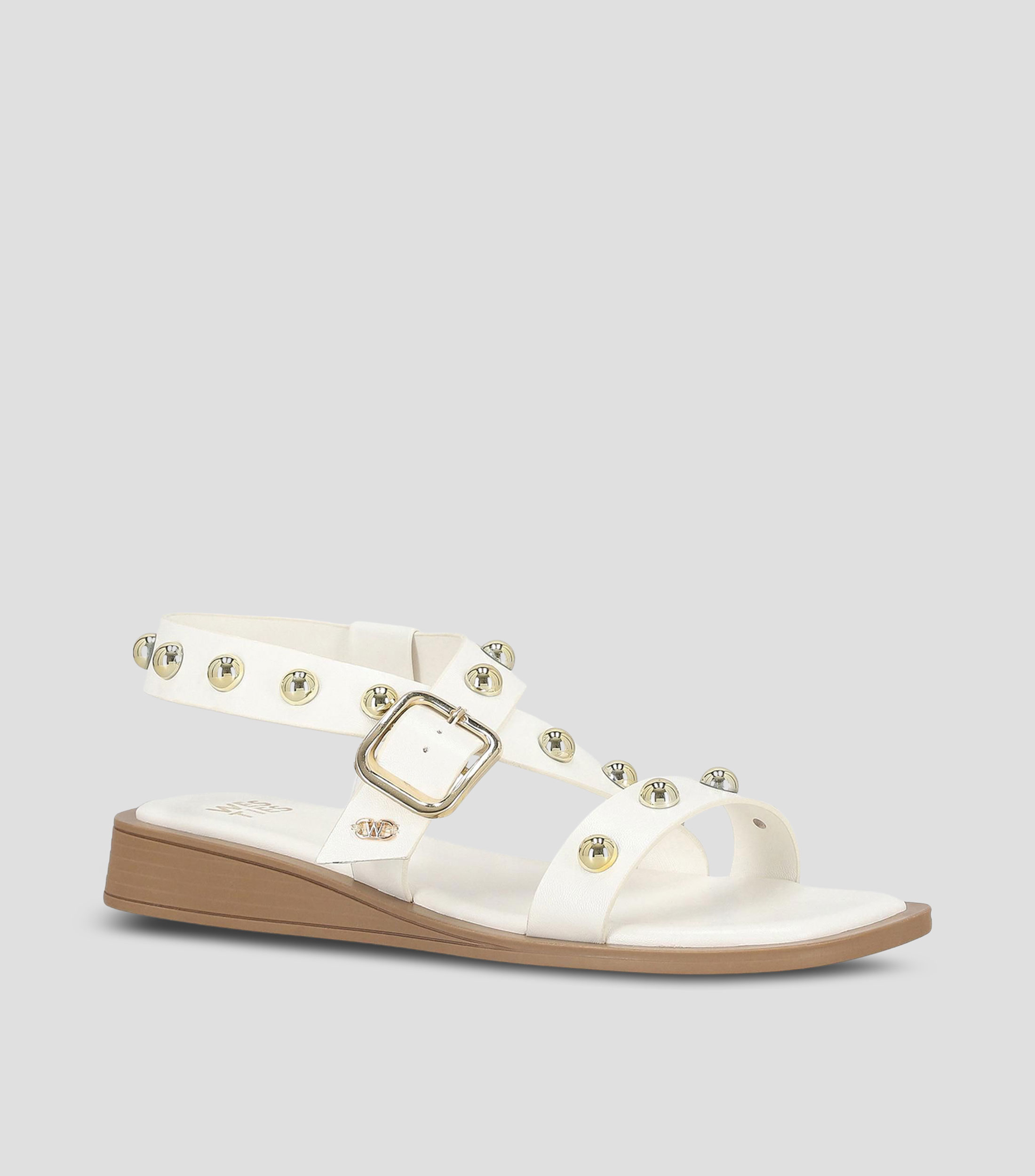 Sandalias con tacón bajo de cuña Mujer