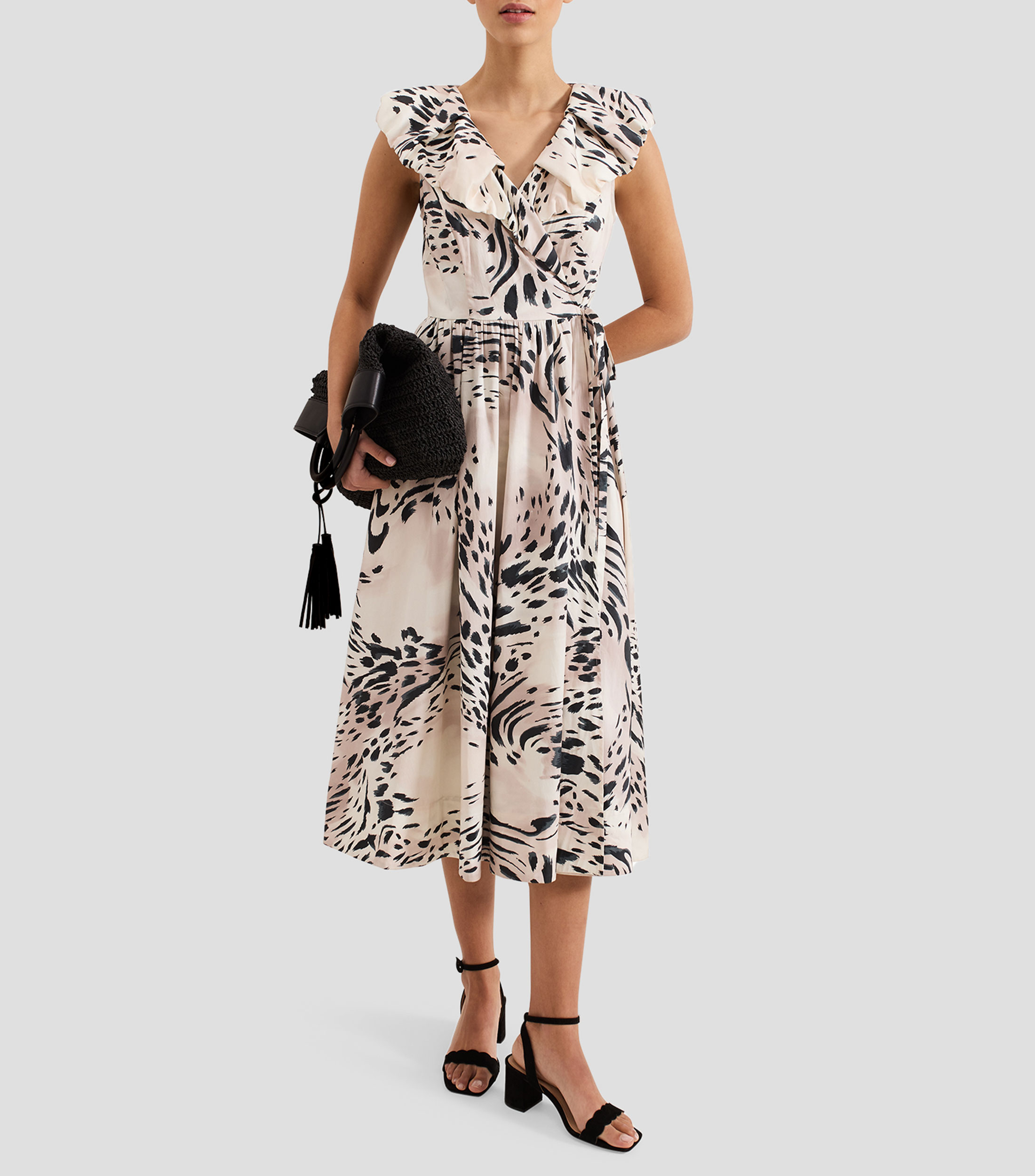 Vestido Midi Estampado Mujer