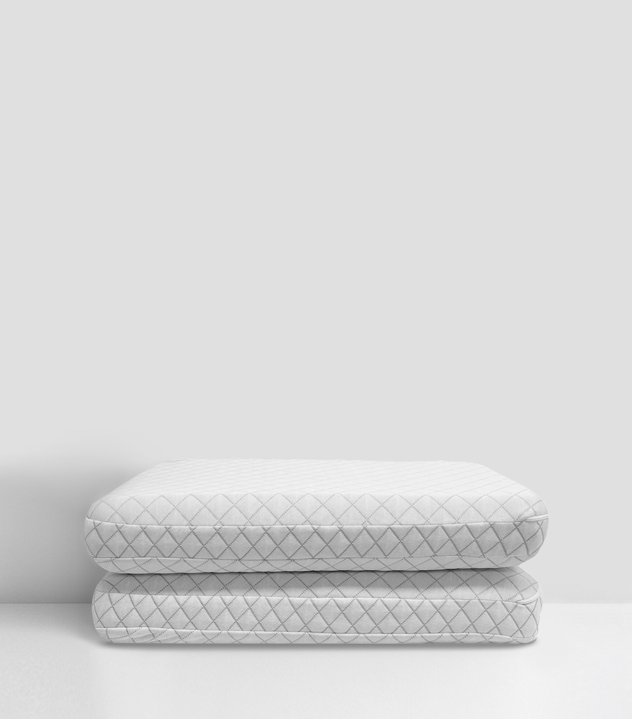 Juego de 2 almohadas estándar con relleno Memory Foam blanco