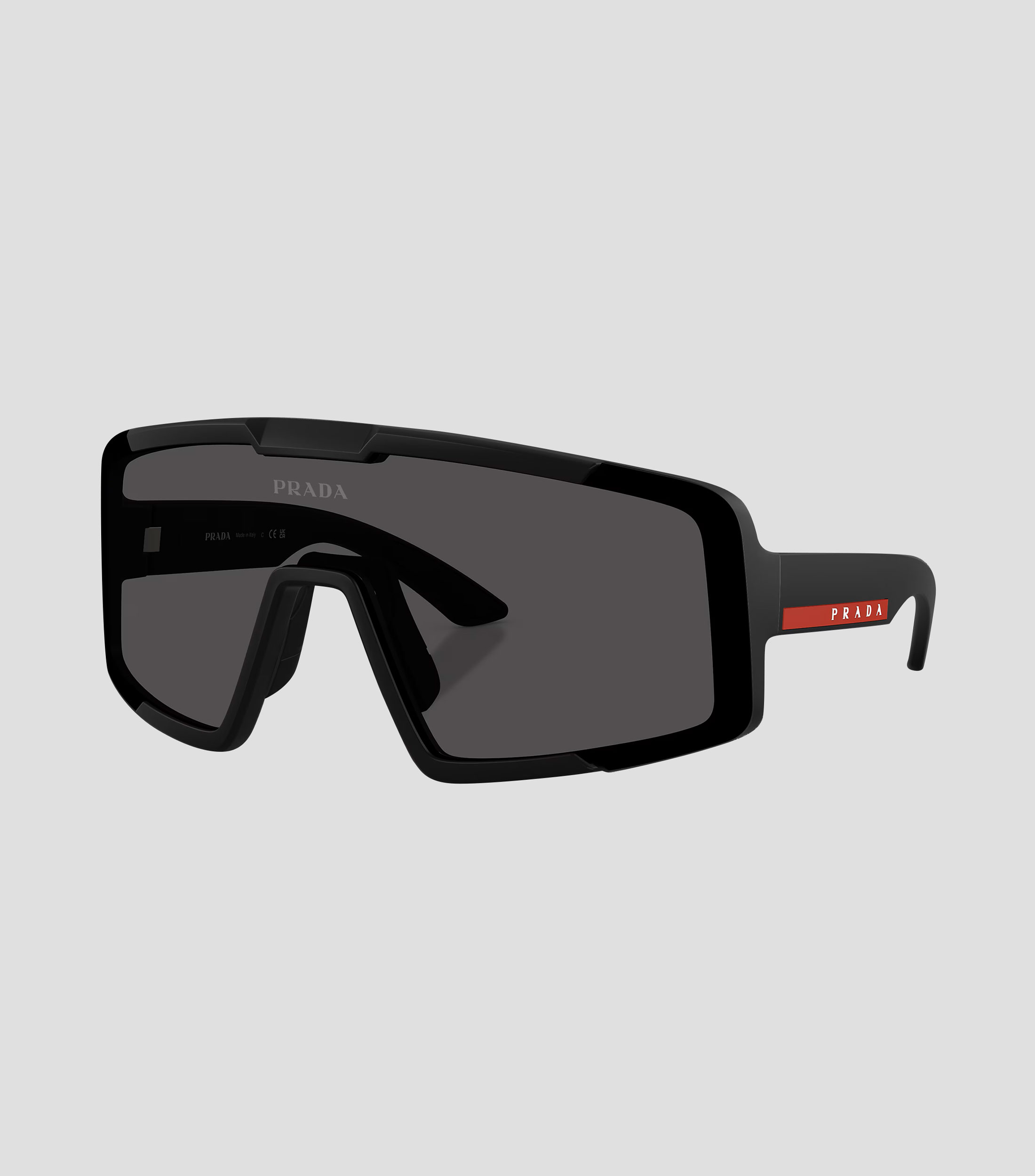 Lentes de sol irregulares negro mate Hombre