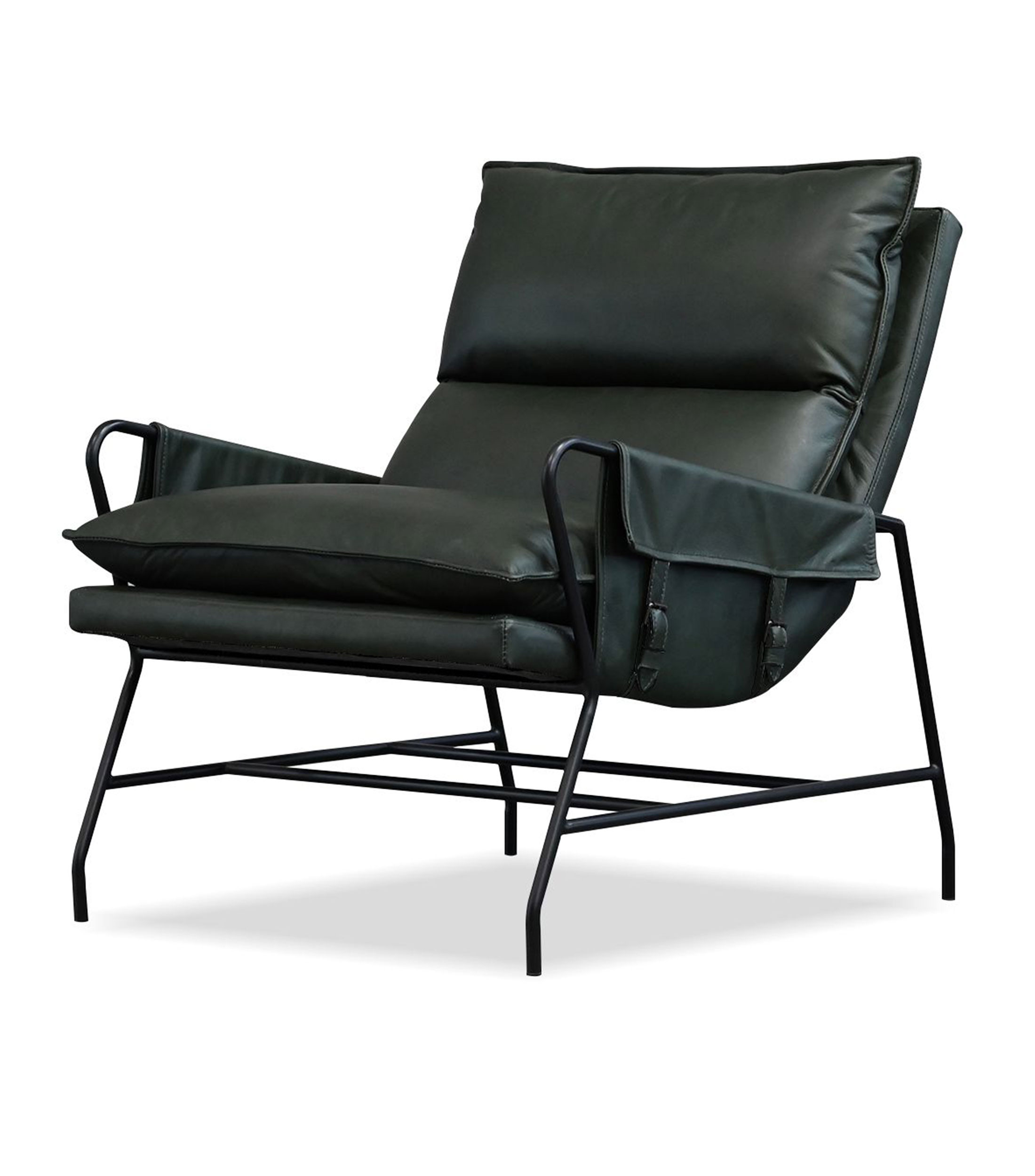 Sillon en piel Meier verde