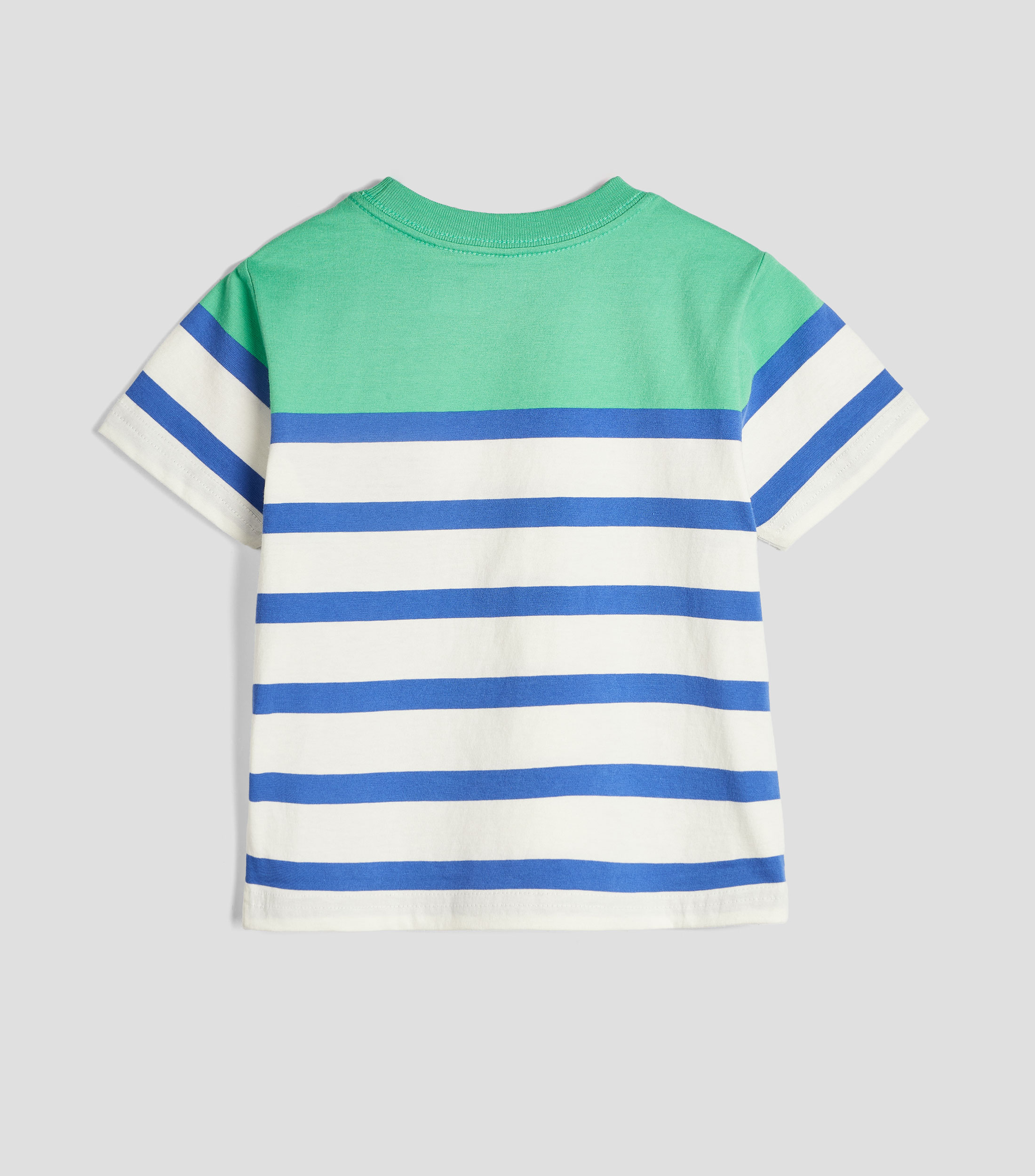 Playera cuello redondo manga corta rayas Bebé