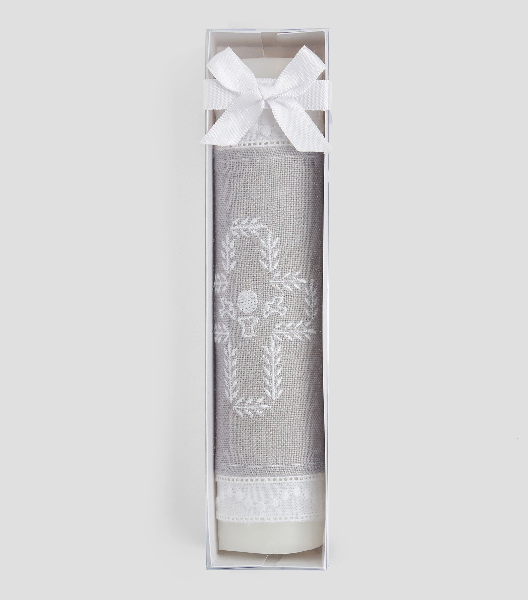 Vela para Primera Comunión gris