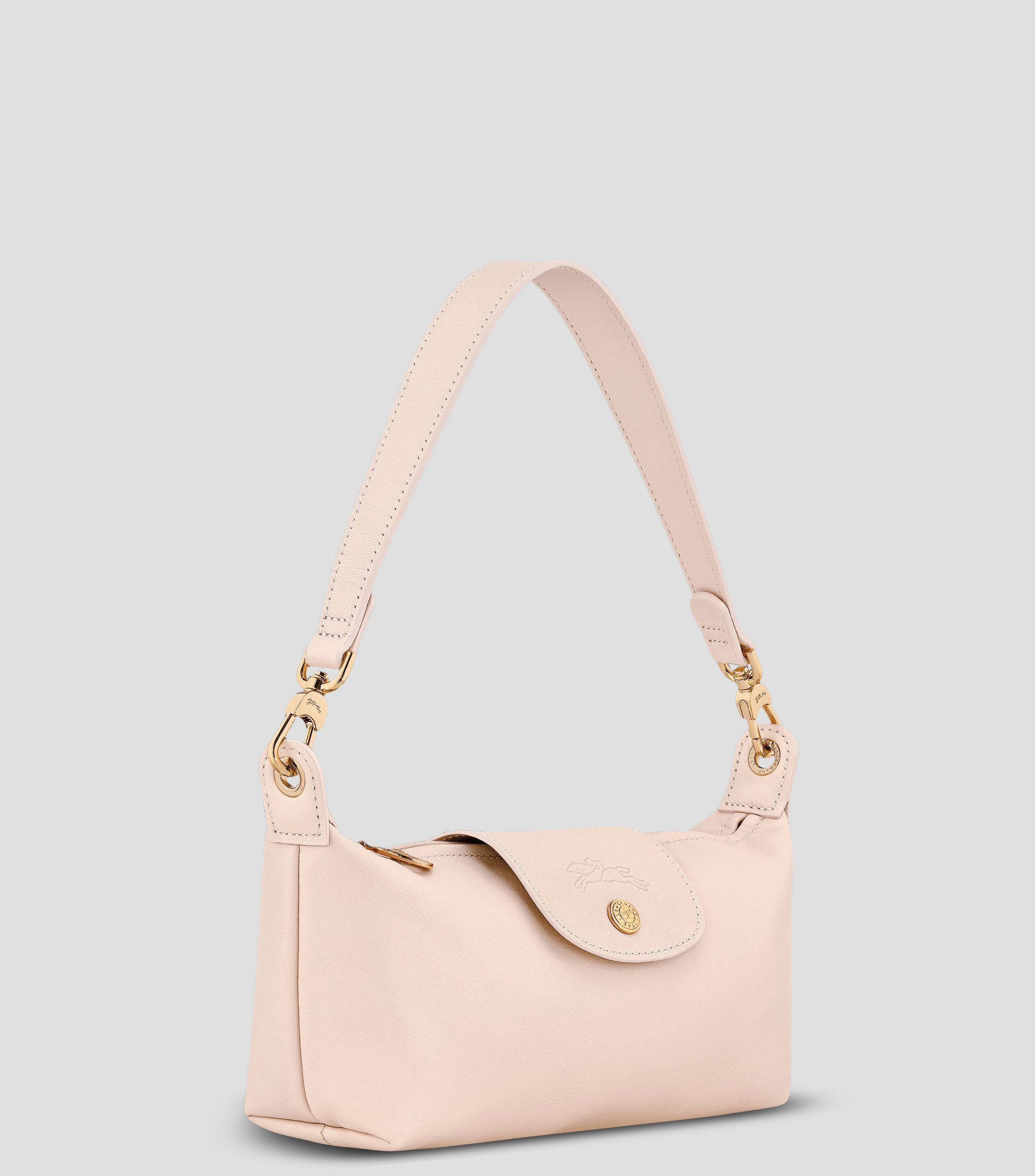 Bolsa Shoulder en cuero de cordero lisa Mujer