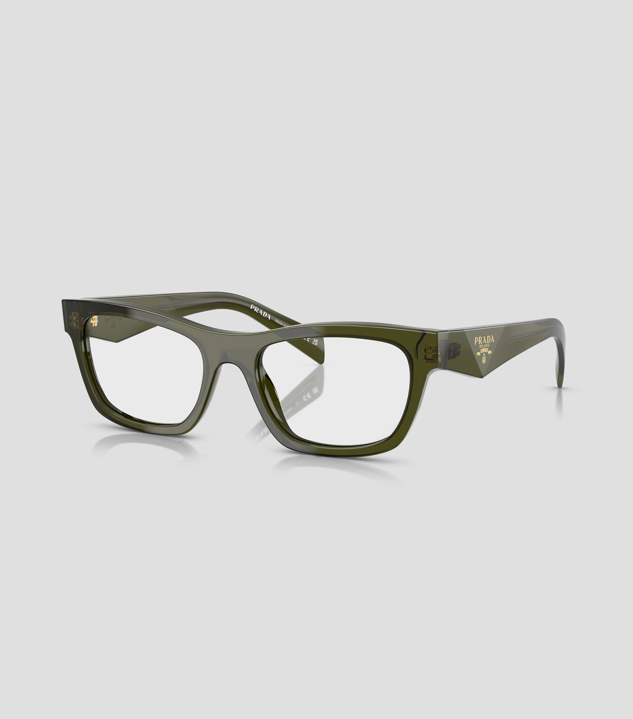Lentes oftálmicos mariposa verde botella transparente Mujer