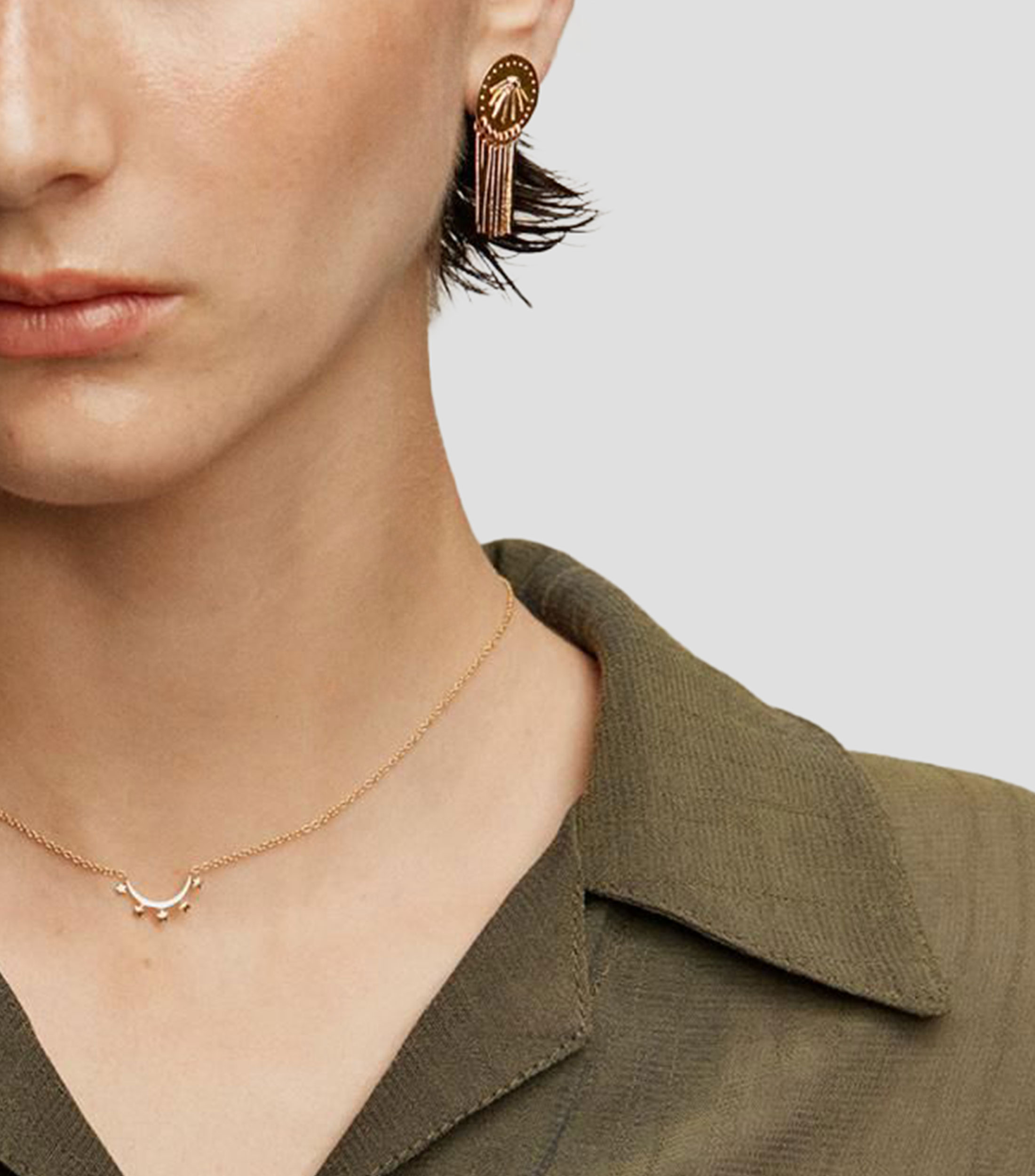 Aretes en plata .925 con espinelas Asana Mujer