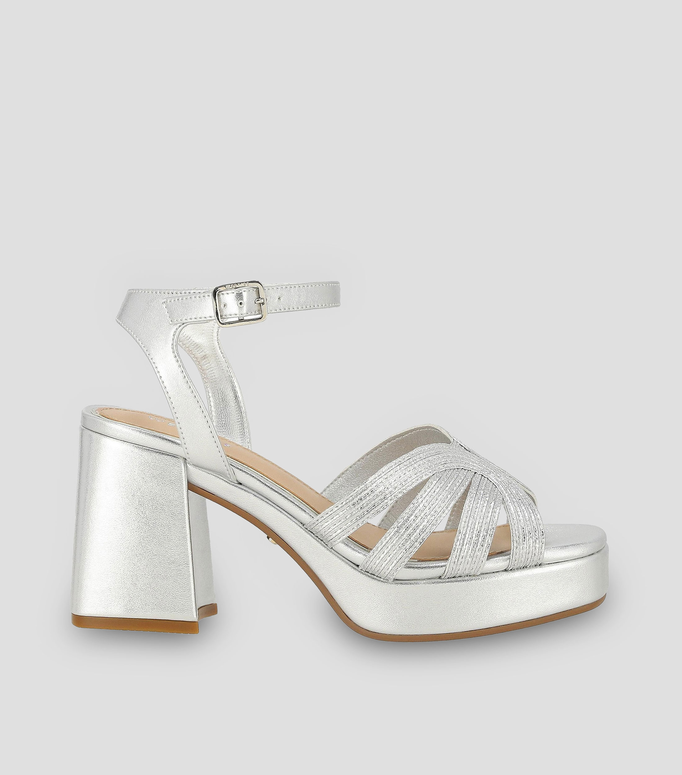 Sandalias con tacón ancho de 7 cm Mujer
