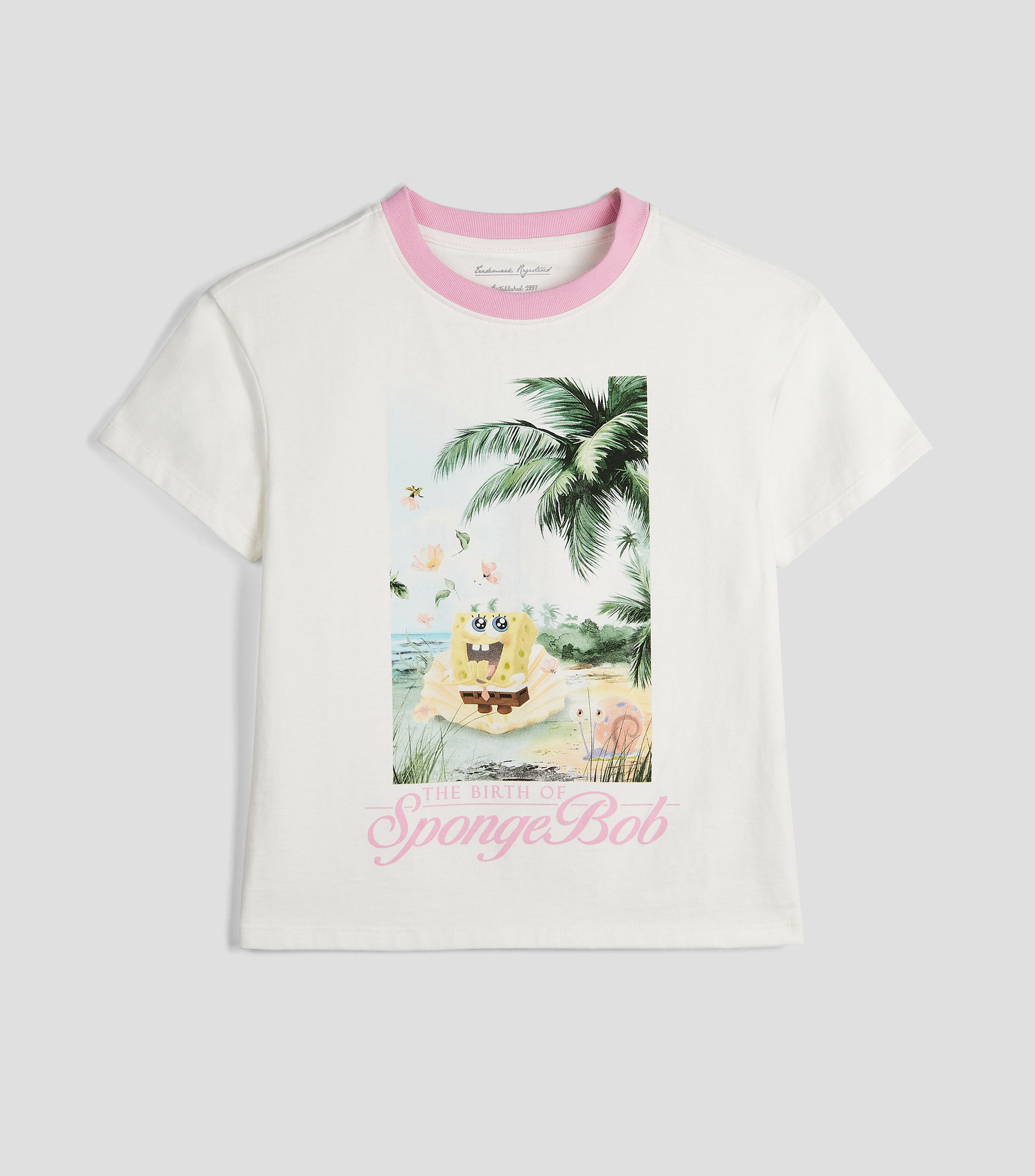 Playera estampada manga corta Niña