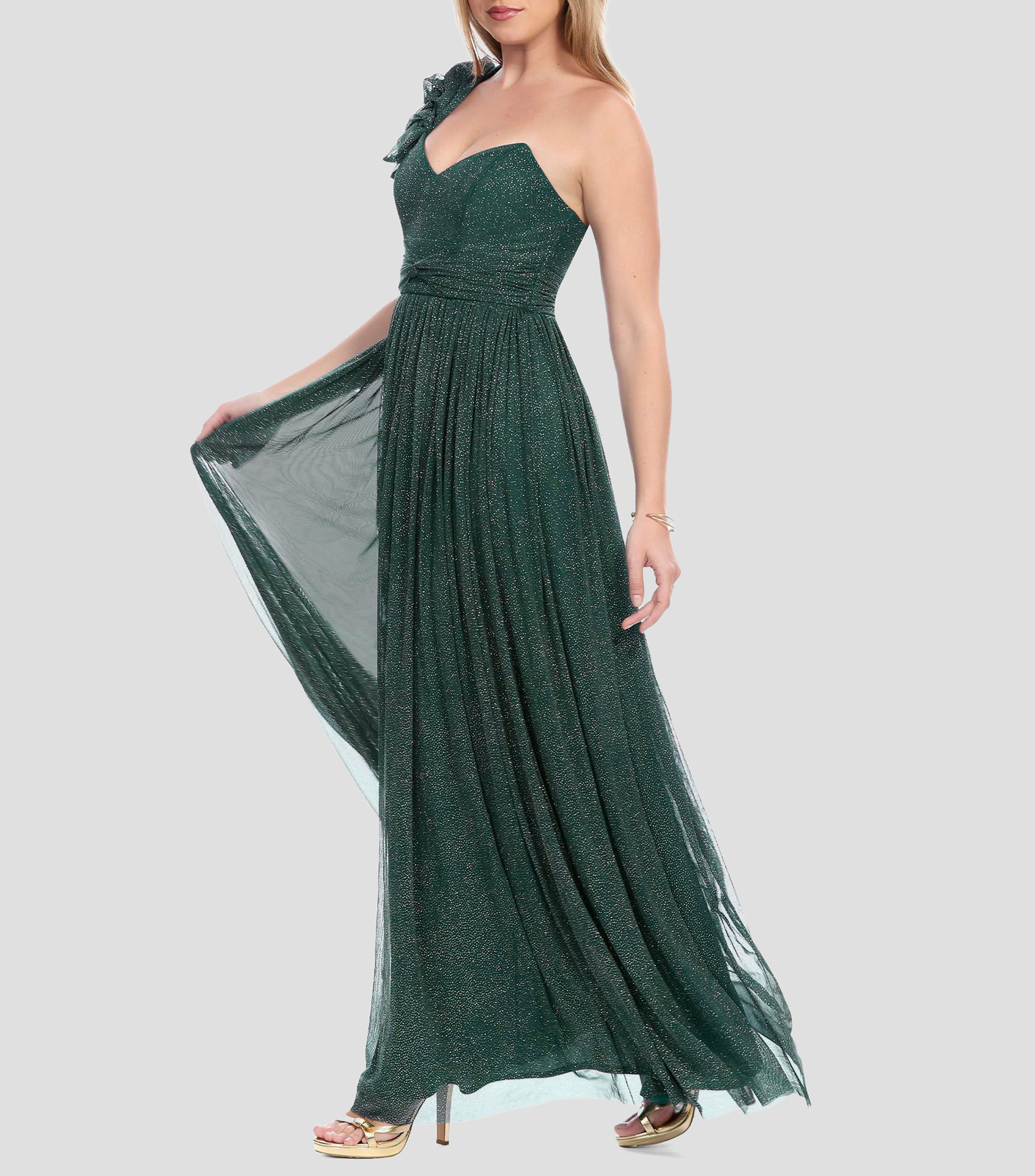 Vestido de fiesta largo liso Mujer
