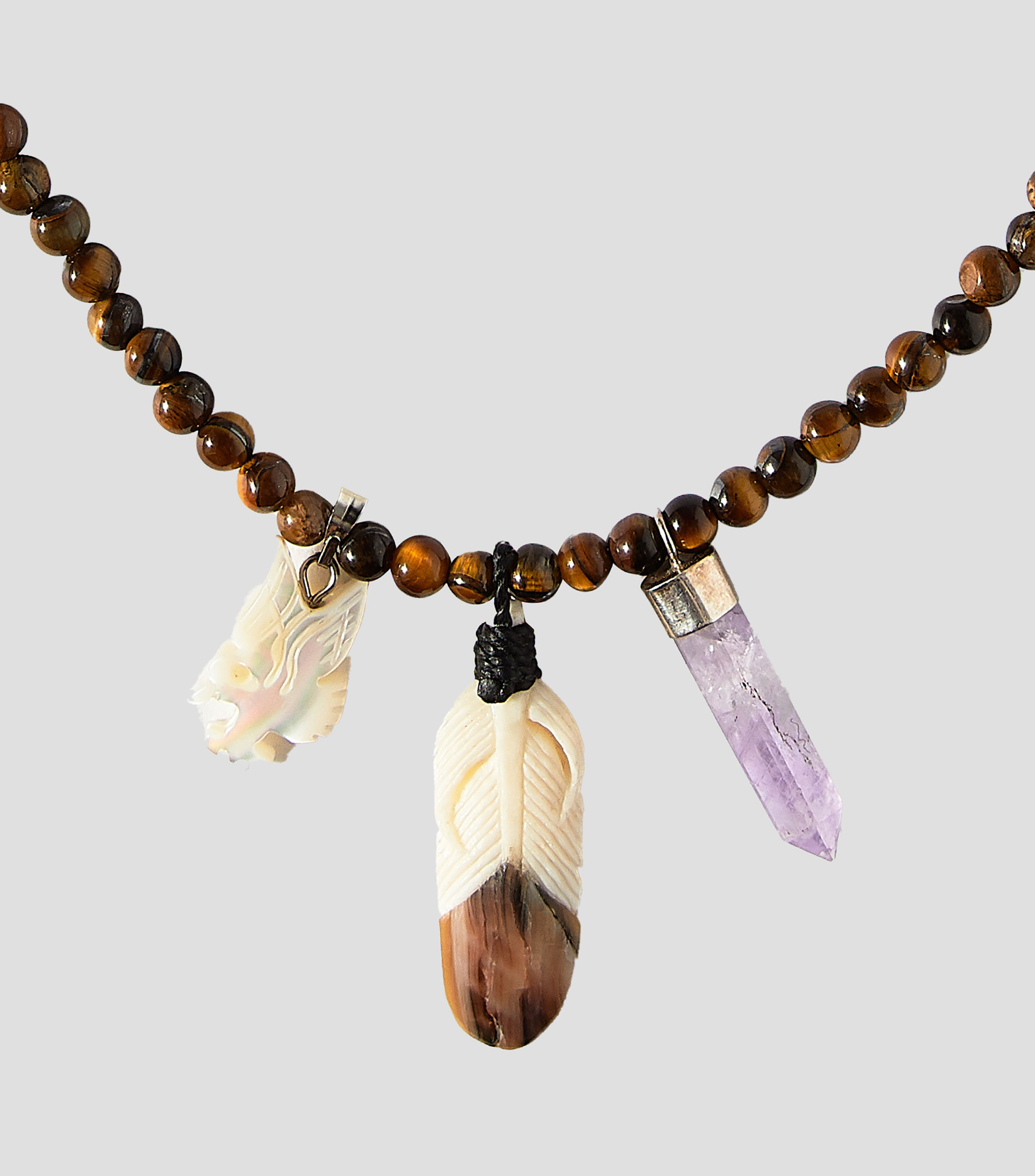 Collar con Pluma Hombre