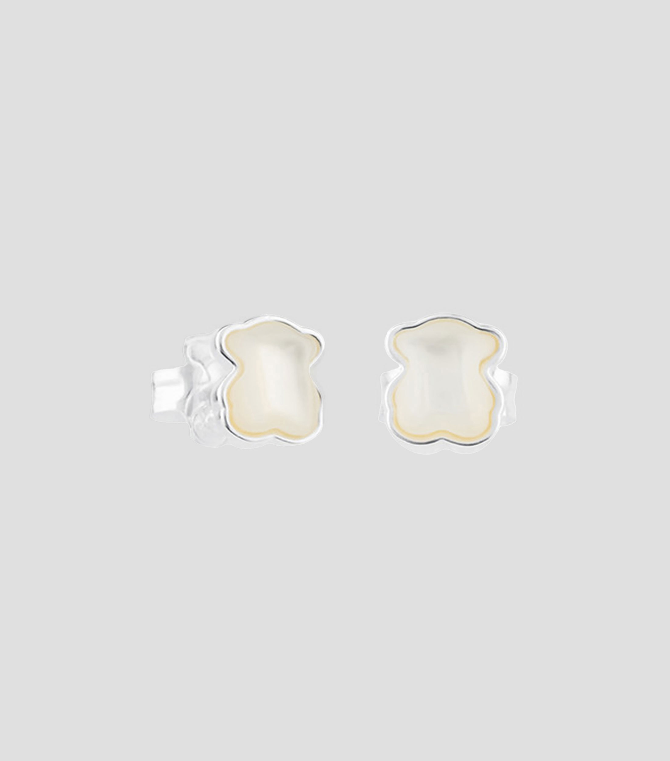 Aretes en plata Bear Color Mujer