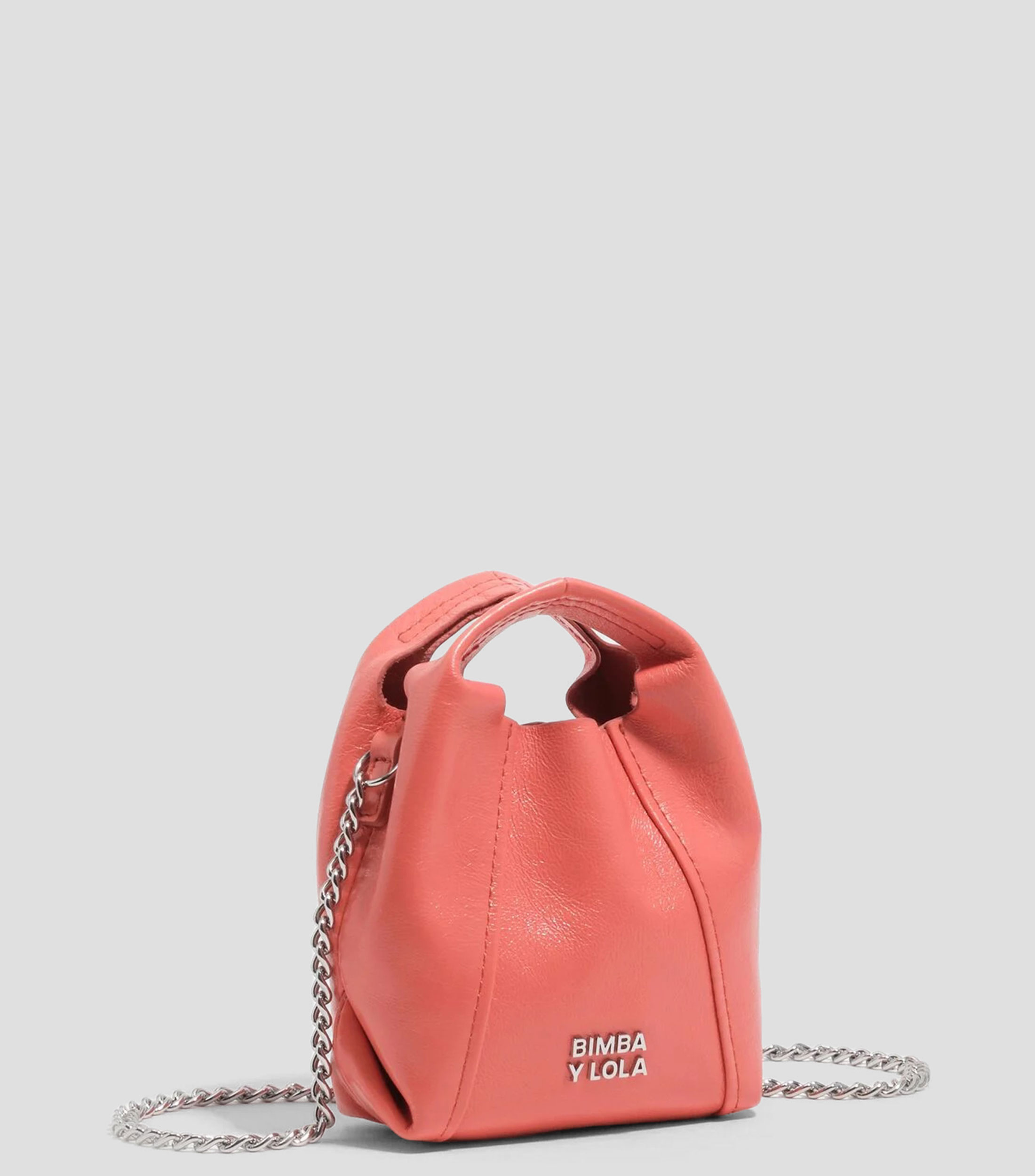 Bolsa paper micro piel coral Mujer