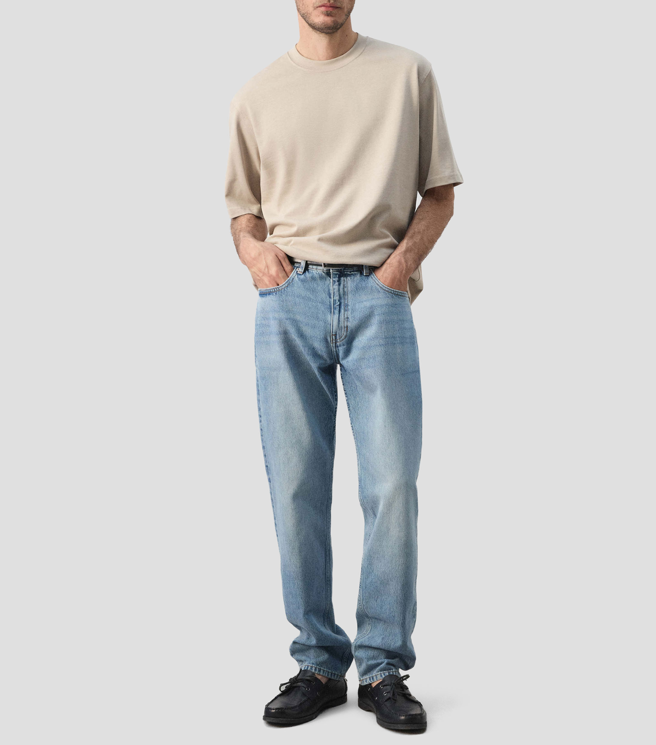 Playera cuello redondo manga corta liso Hombre