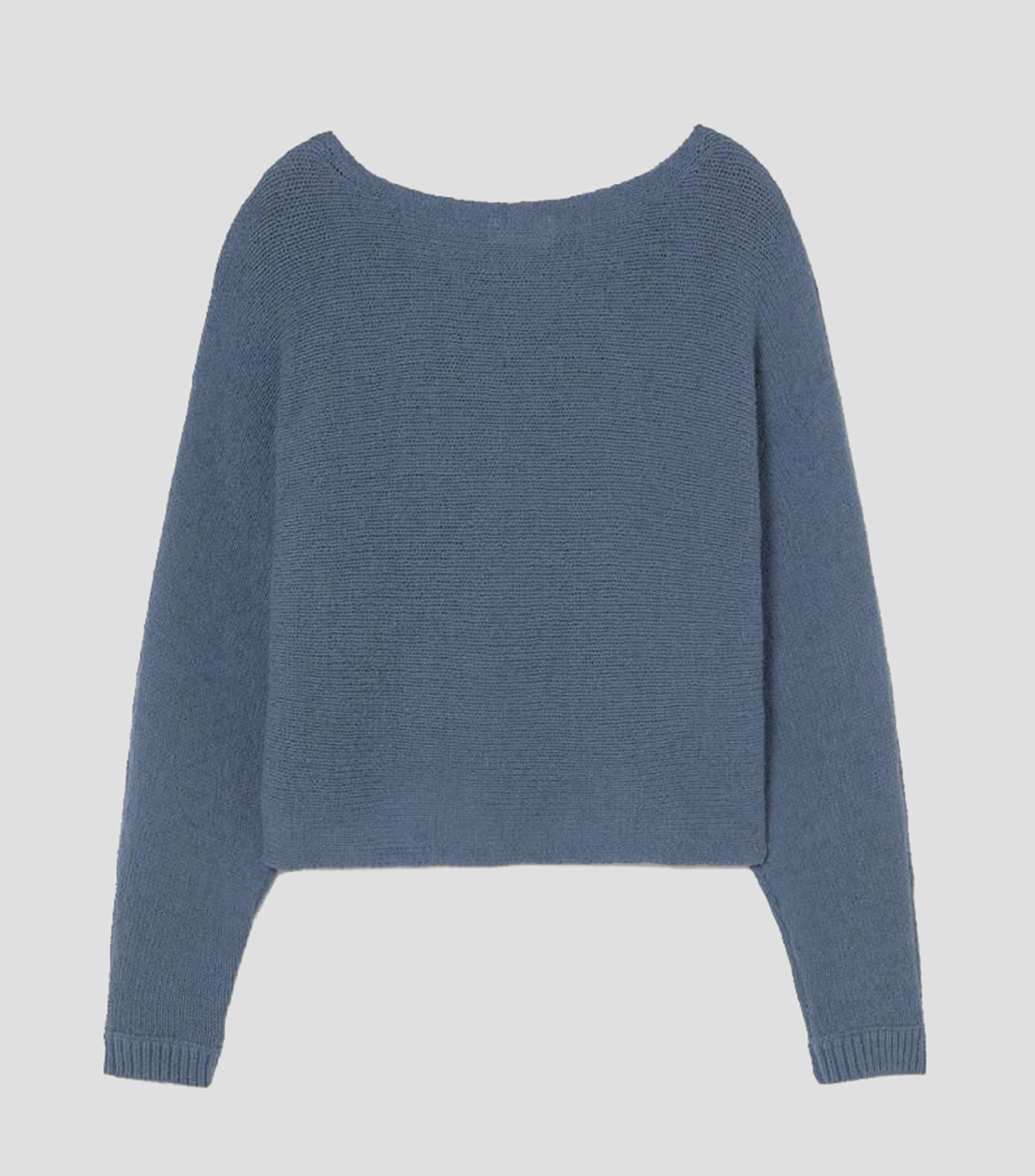 Suéter cuello redondo liso Mujer