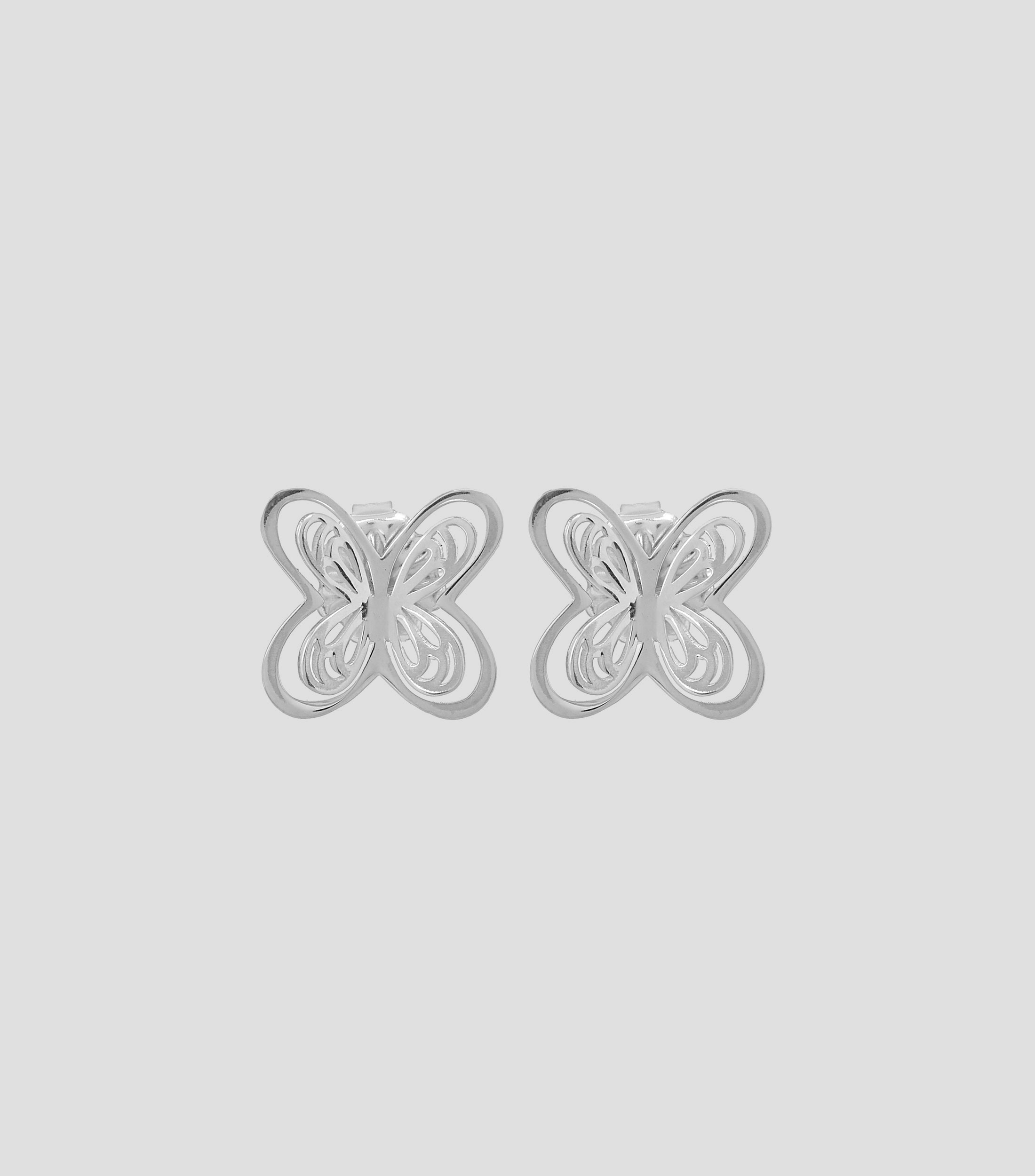 Aretes mariposa voladora en plata .925 Mujer