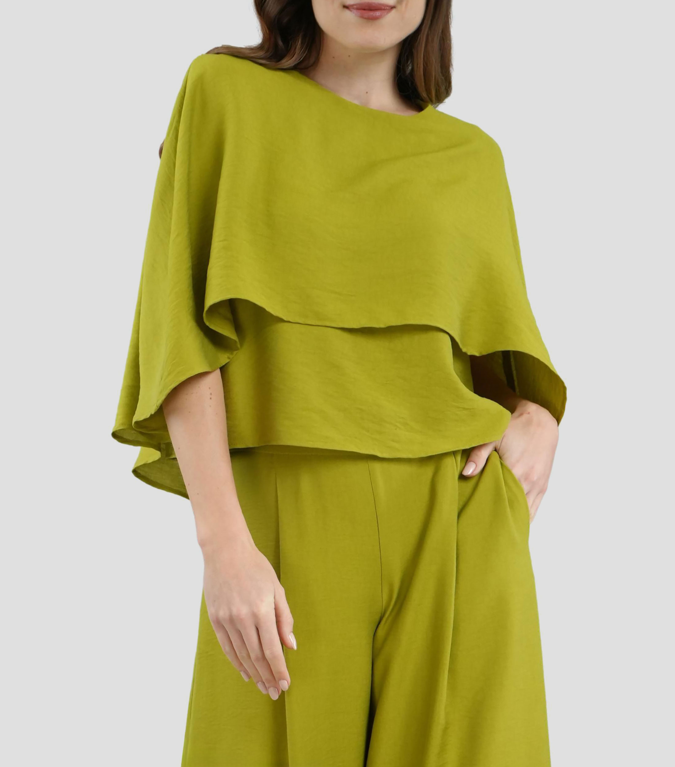 Blusa lisa manga corta Mujer